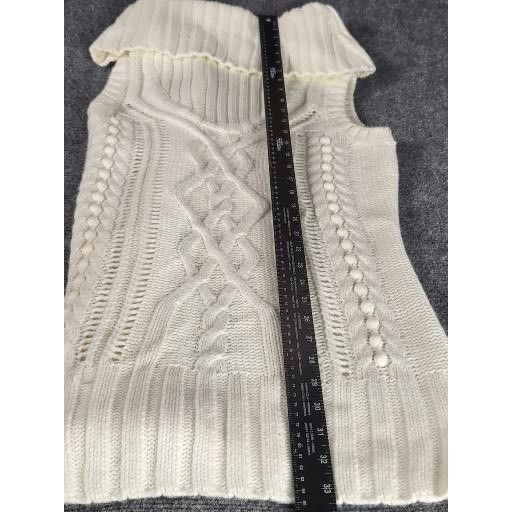 Other Piper & Blue Sweater Dress Women Sz XL White Cable Knit Cowl Size XL / US 12-14 / IT 48-50 - 2 Thumbnail