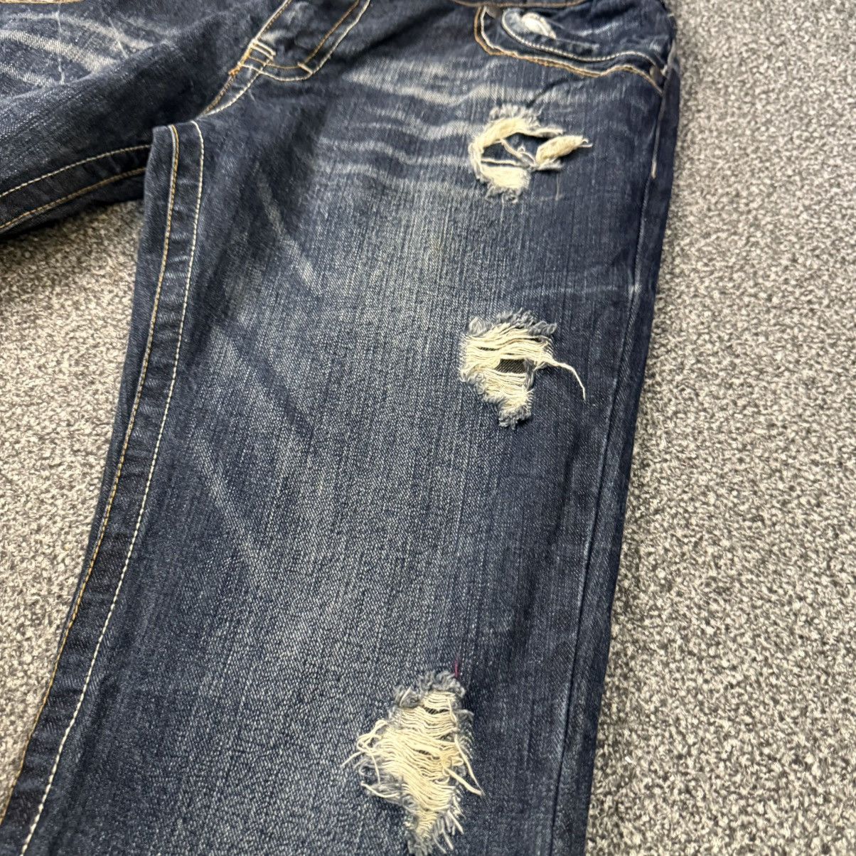If Six Was Nine Insane Japanese Leather Flared Sick Soul Distressed Y2K LGB Size US 34 / EU 50 - 13 Thumbnail