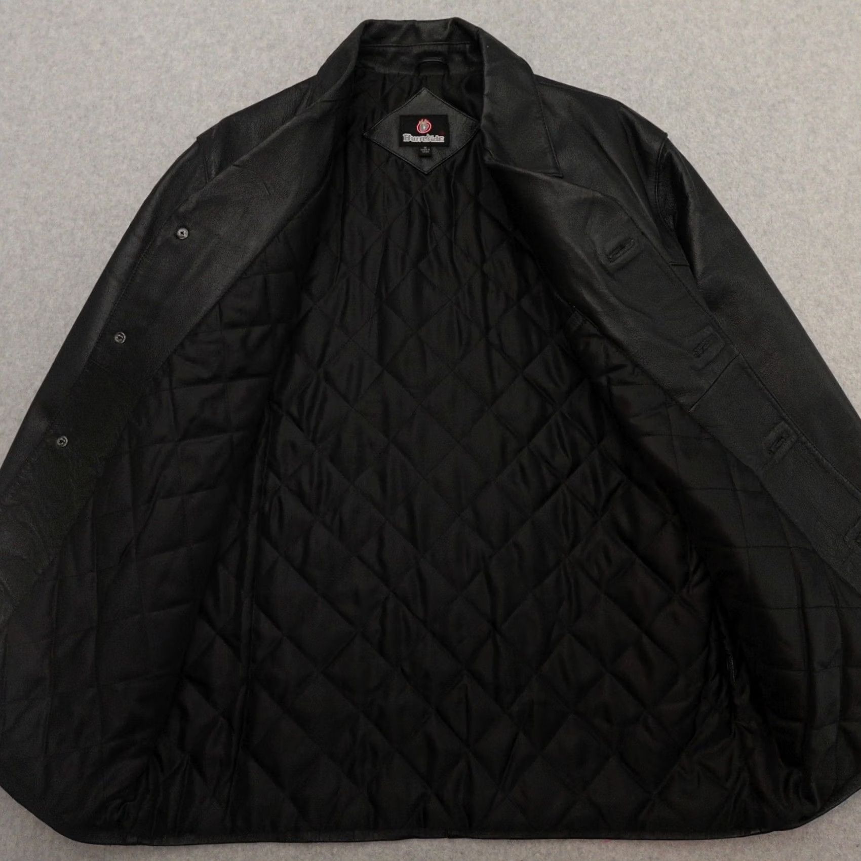 Burnside Burnside Leather Jacket Mens Medium Black Zip Closure Pockets Lined 24X31 Vintage MEASUREMENTS ARE PROVIDED IN PICTURES Size US M / EU 48-50 / 2 - 6 Thumbnail