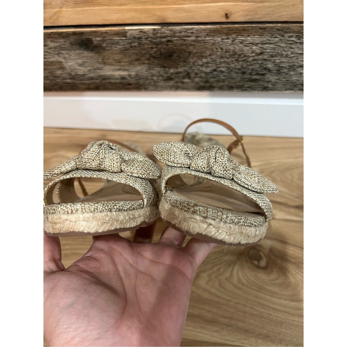 Other Talbots new with defects PAMELA BOW LINEN ESPADRILLE WEDGES Size US 7.5 / IT 37.5 - 5 Thumbnail