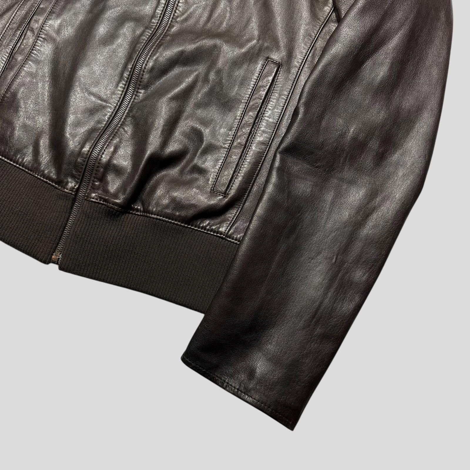 Prada Prada SS00 Iridescent Lined Ebony Leather Biker Jacket - M Size US M / EU 48-50 / 2 - 8 Thumbnail