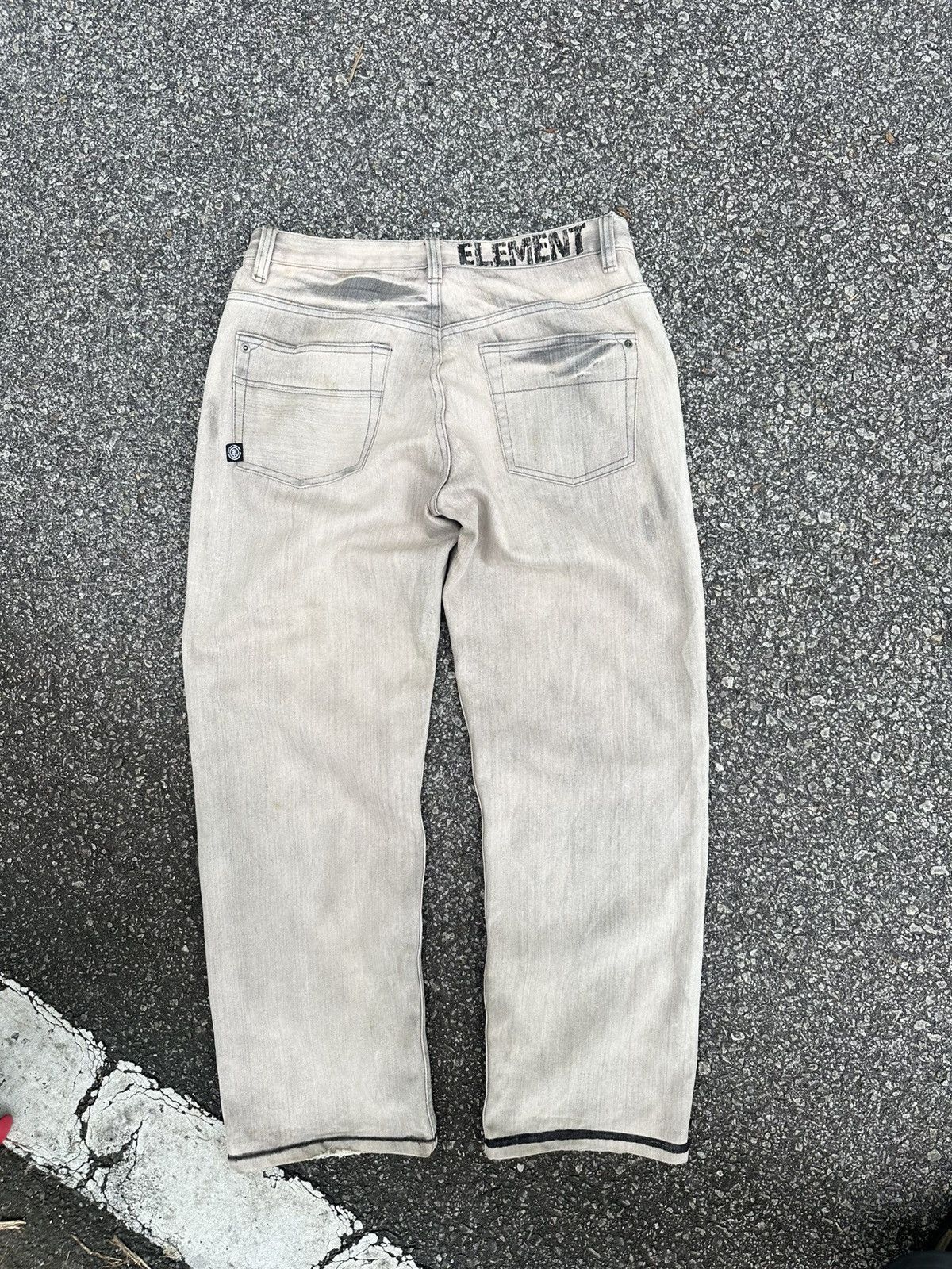 Vintage 👹Vintage THRASHED Element Baggy Gray Jeans Size US 32 / EU 48 - 4 Thumbnail