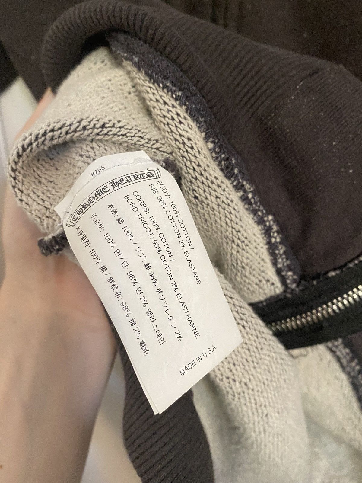 Chrome Hearts Chrome Hearts Ash Grey GRP Y NOT Zip Up Hoodie Size US S / EU 44-46 / 1 - 8 Thumbnail