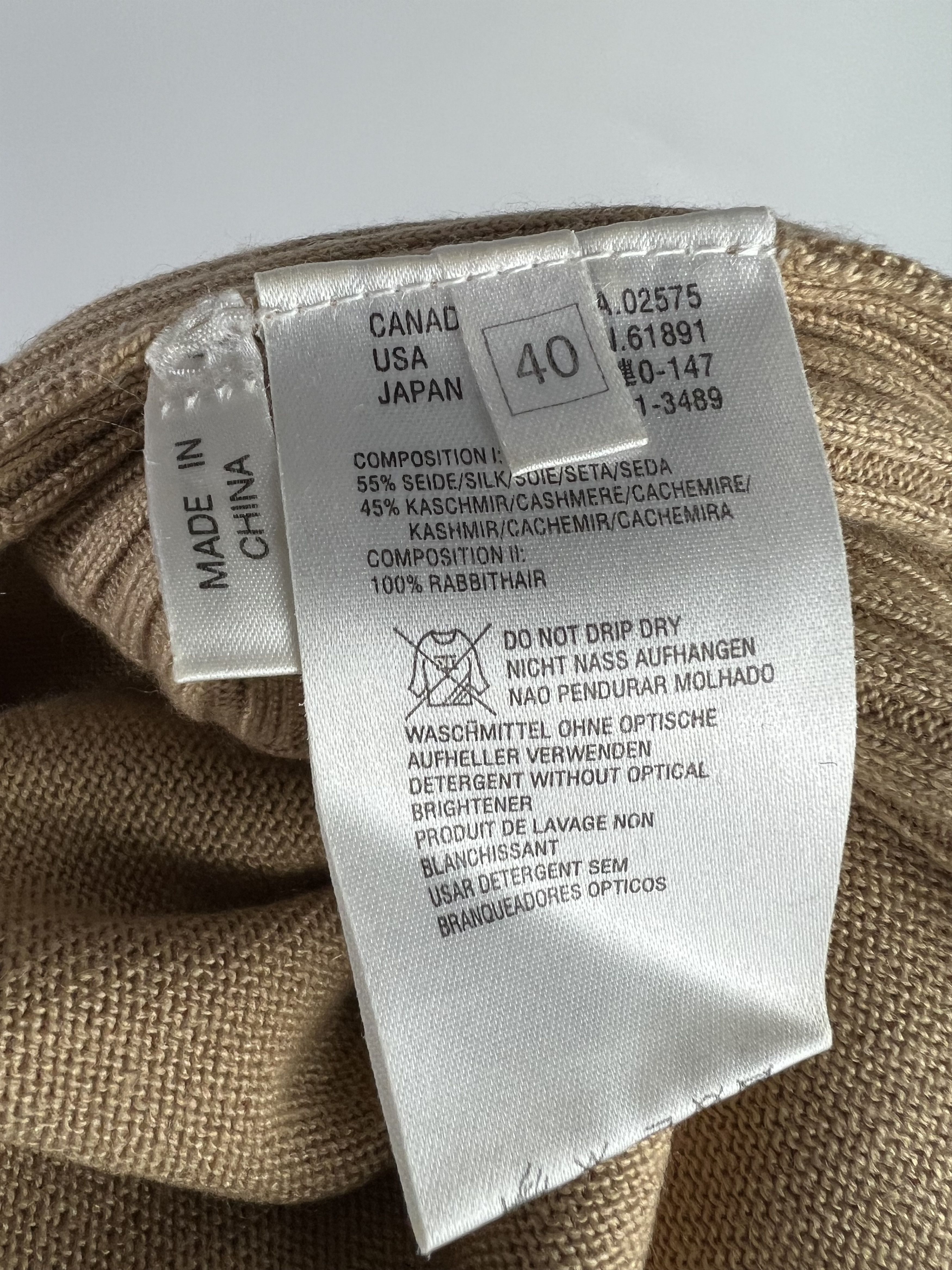 Designer Laurel Silk Cashmere Sweater 100% Rabbit Hair Size EU40 Size L / US 10 / IT 46 - 10 Thumbnail