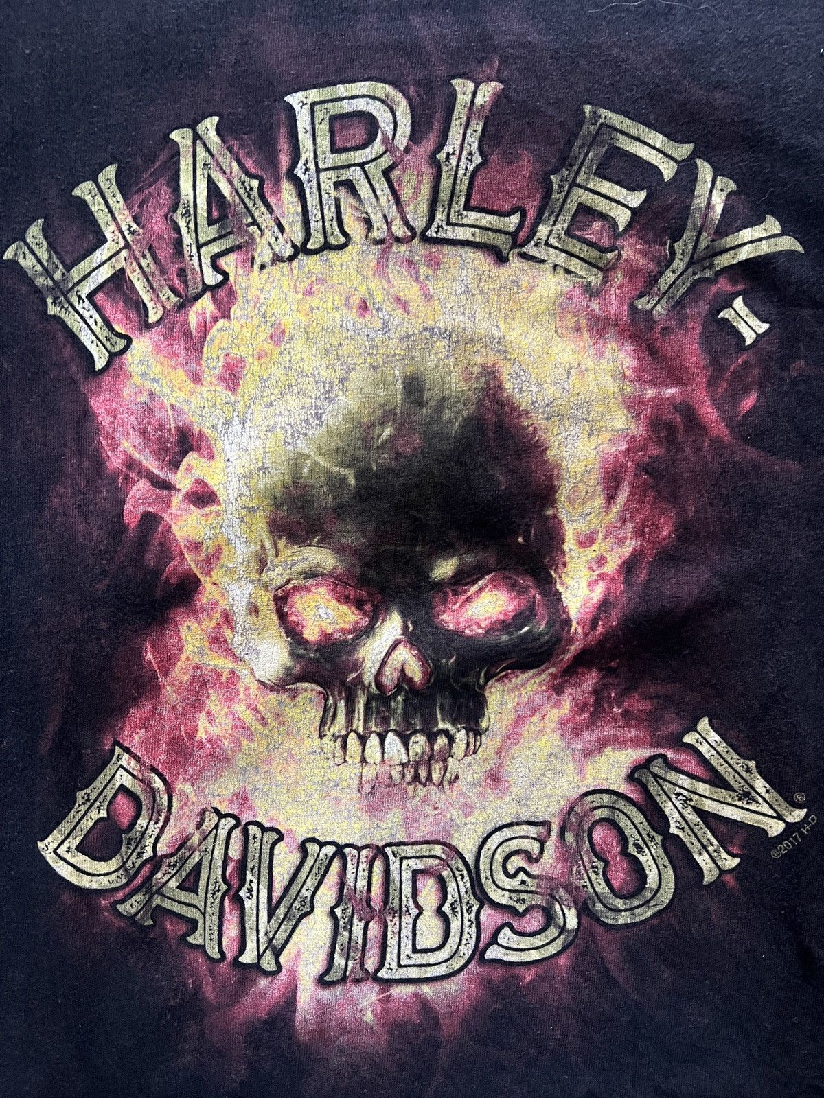 Harley Davidson Harley-Davidson Flaming Skull Graphic Tee Size US M / EU 48-50 / 2 - 1 Thumbnail