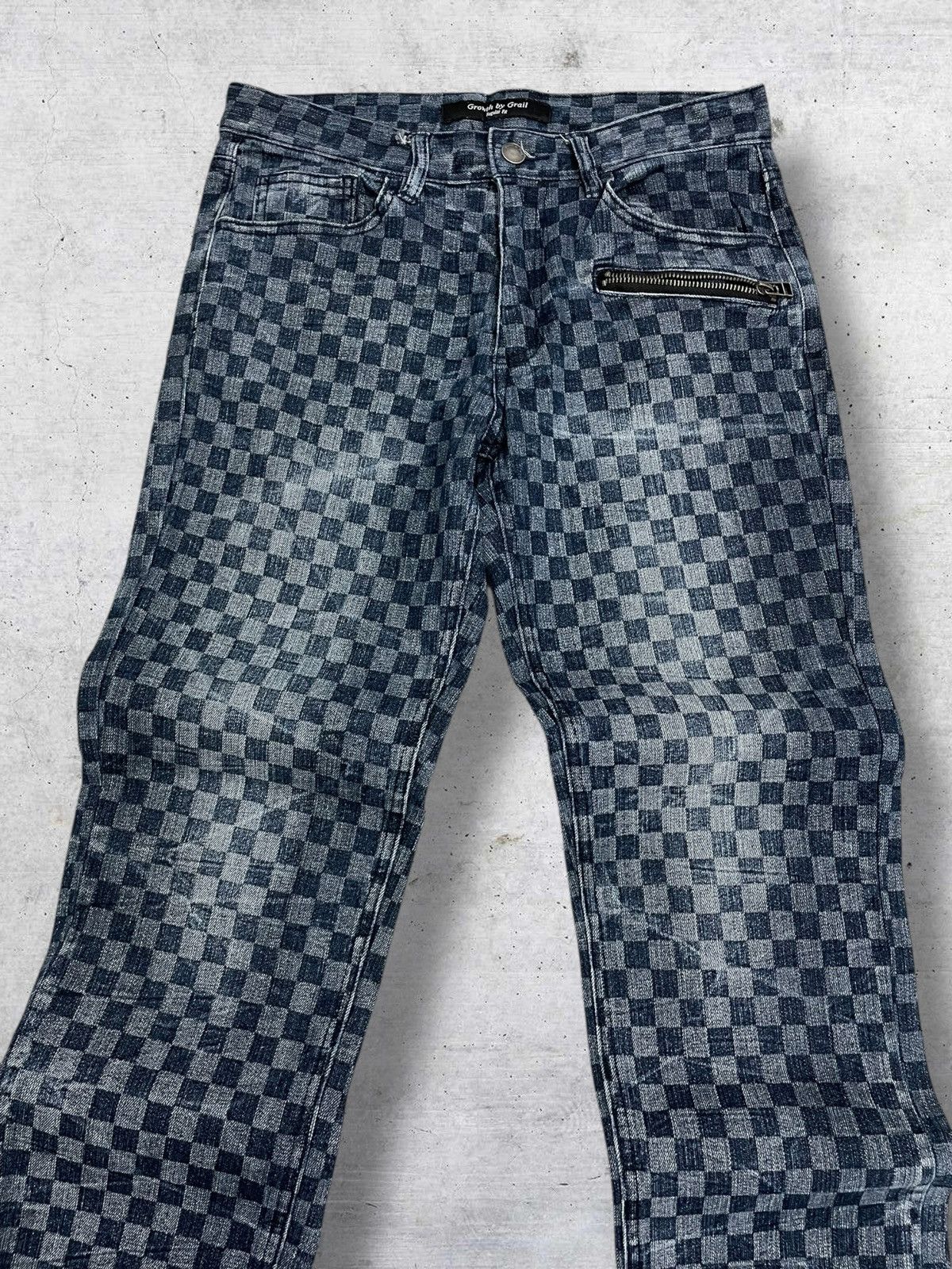 In The Attic GROWT BY GRAIL 1990S JAPAN DESIGNER SQUARE CHECKERED PUNK Size US 29 - 5 Thumbnail