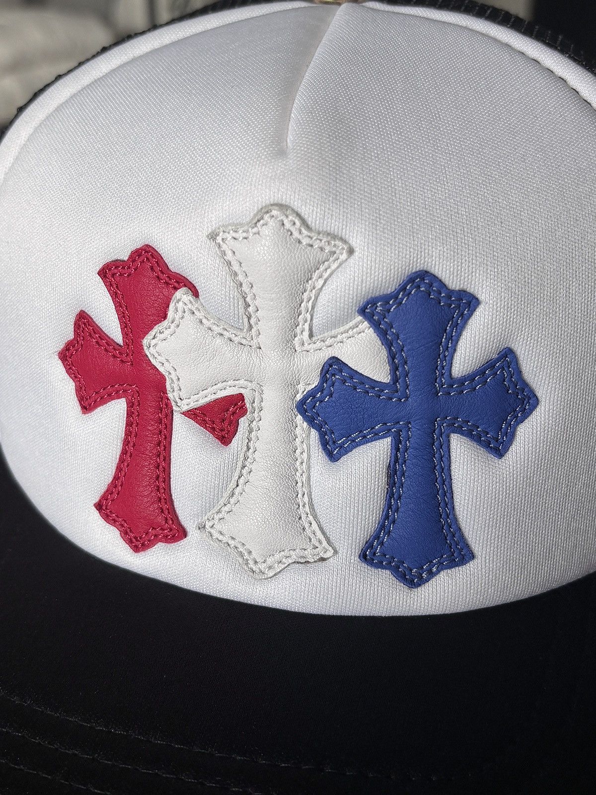 Chrome Hearts JULY 4th | BLUE + RED LEATHER CROSS PATCH HAT Size ONE SIZE - 4 Thumbnail