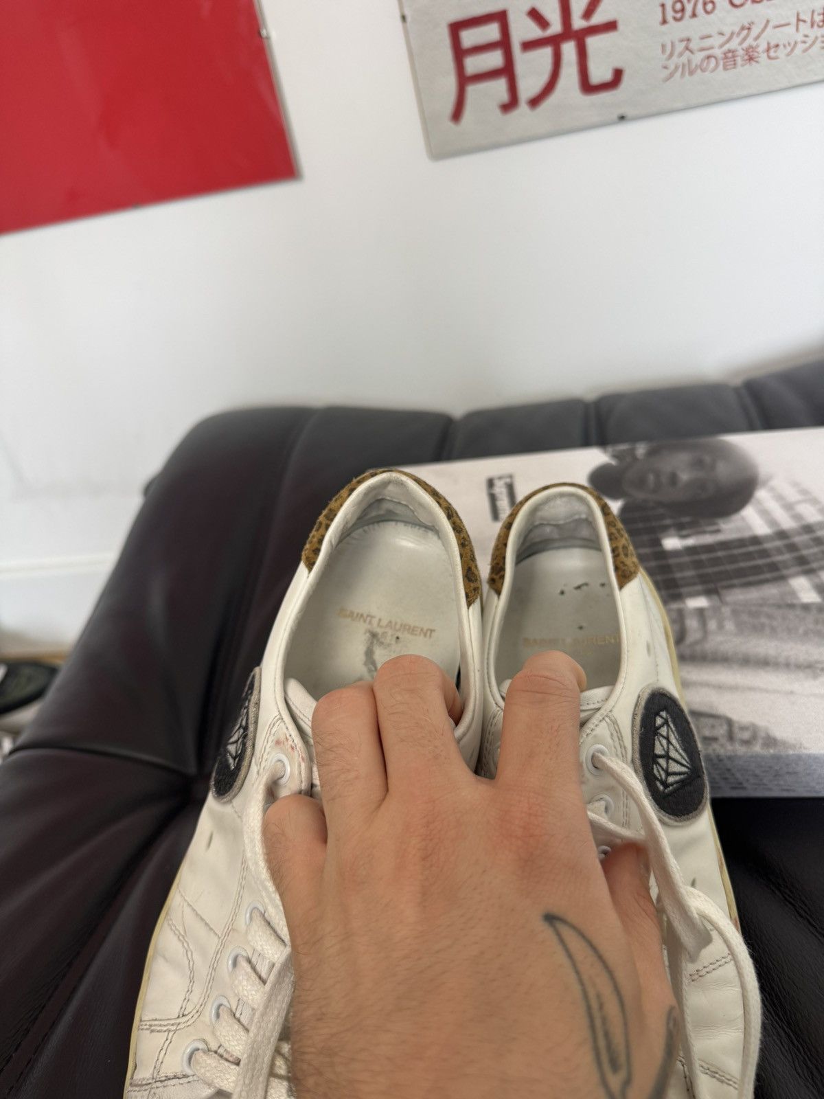 Saint Laurent Paris Saint Laurent Paris SL37 Diamond Patch Surf Lowtop Sneakers Size US 7 / EU 40 - 4 Thumbnail