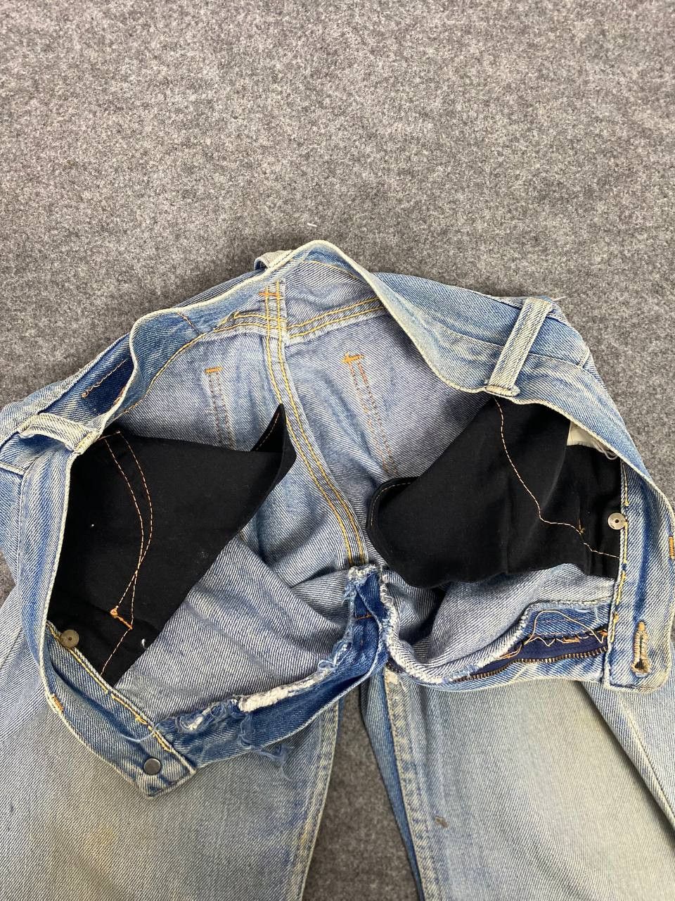 Japanese Brand vintage big mountain bootcut flare distressed rework denim Size US 30 / EU 46 - 15 Thumbnail