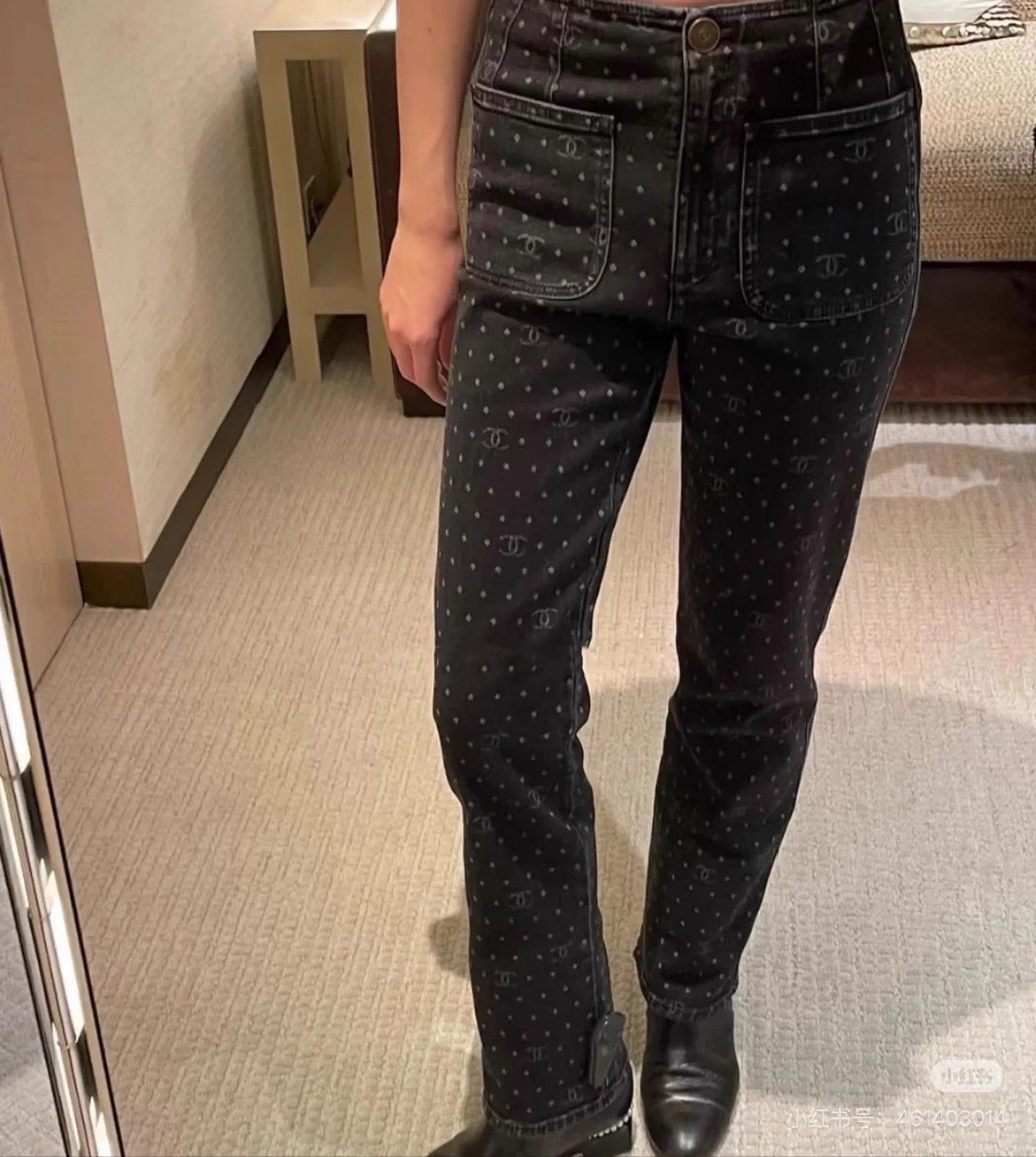 Chanel Chanel 23P 2-pocket cropped polka dot CC jeans new FR36 Size 26" / US 2 / IT 38 - 7 Thumbnail