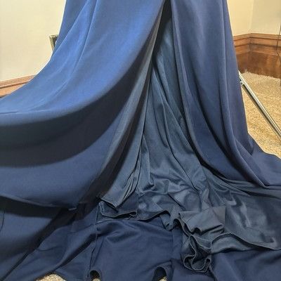 Other PROM/PAGEANT/FORMAL DRESS/GOWN Fits XS-S Navy Blue Train Size XS / US 0-2 / IT 36-38 - 8 Thumbnail