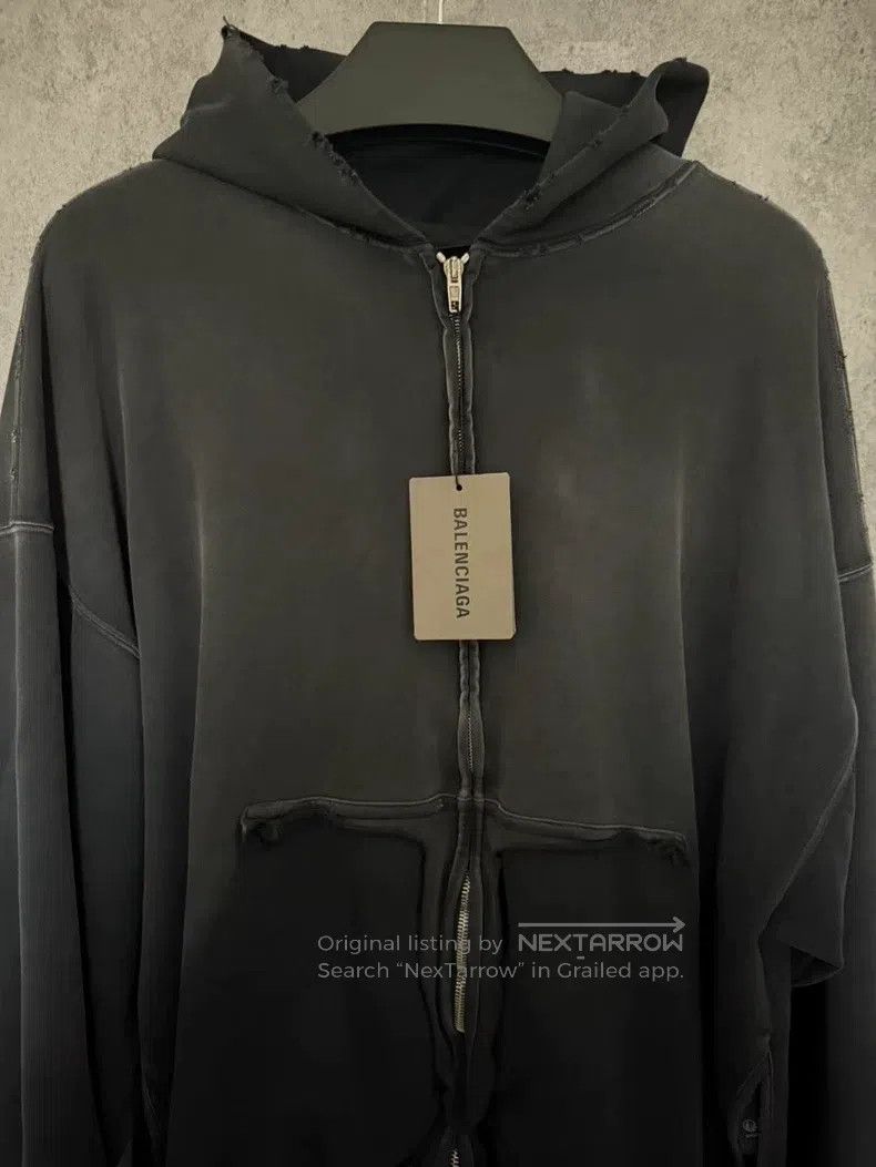 Balenciaga Balenciaga Tape Logo Zip-Up Hoodie Jacket Size US S / EU 44-46 / 1 - 3 Thumbnail
