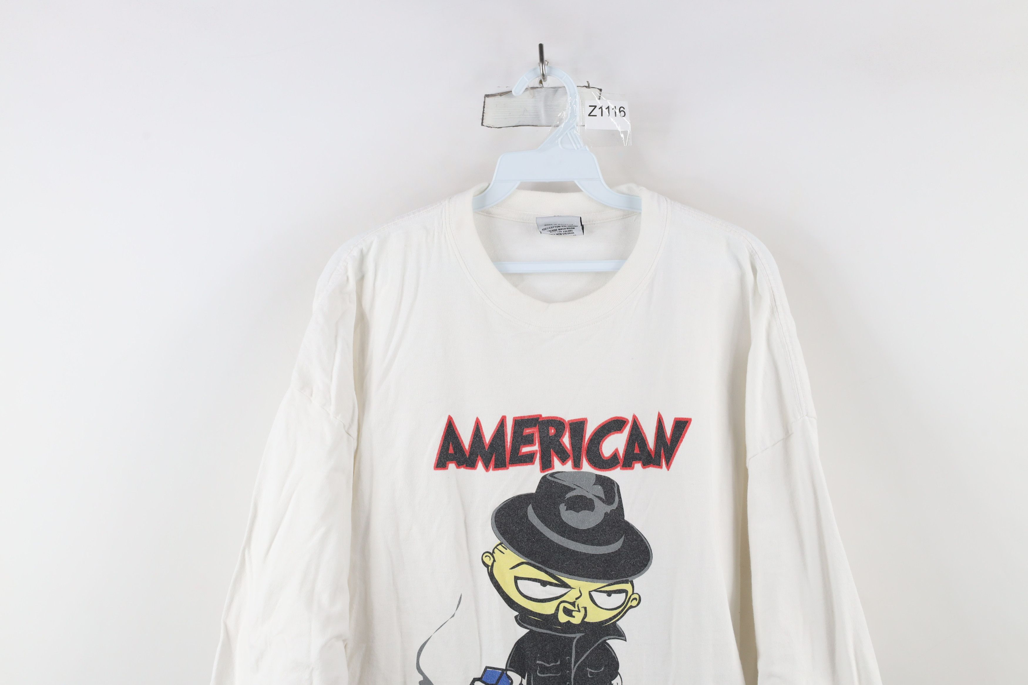 Vintage Vintage Y2K Family Guy American Gangster T-Shirt White Size US XXL / EU 58 / 5 - 2 Thumbnail