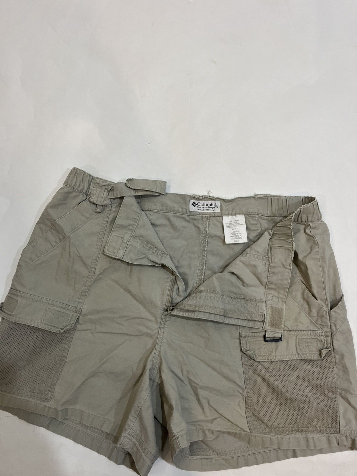 Columbia Columbia PFG Shorts Mens XL Cream Cargo Fishing Gear Outdoor Size US 42 / EU 58 - 7 Thumbnail