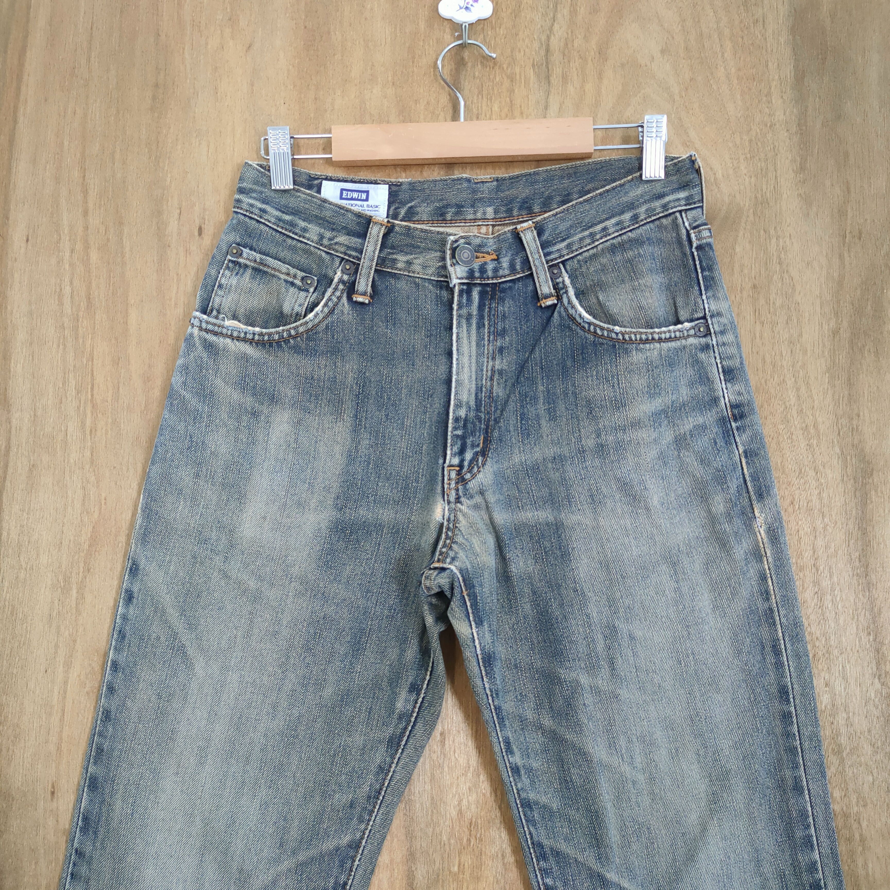 Edwin VINTAGE JAPAN EDWIN DISTRESSED JEANS PANTS Size US 28 / EU 44 - 3 Thumbnail