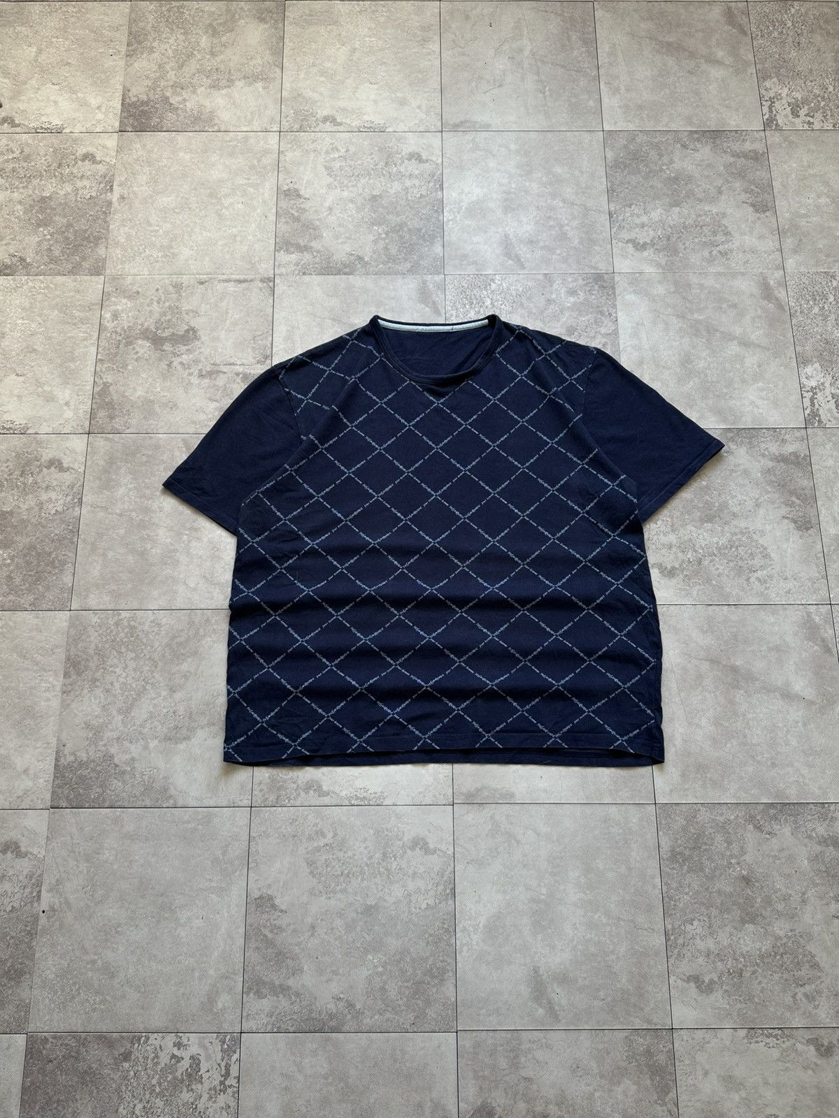 Vintage × Yves Saint Laurent Vintage 90s Yves Saint Laurent Ysl Monogram Blue T-Shirt Size US M / EU 48-50 / 2 - 1 Thumbnail