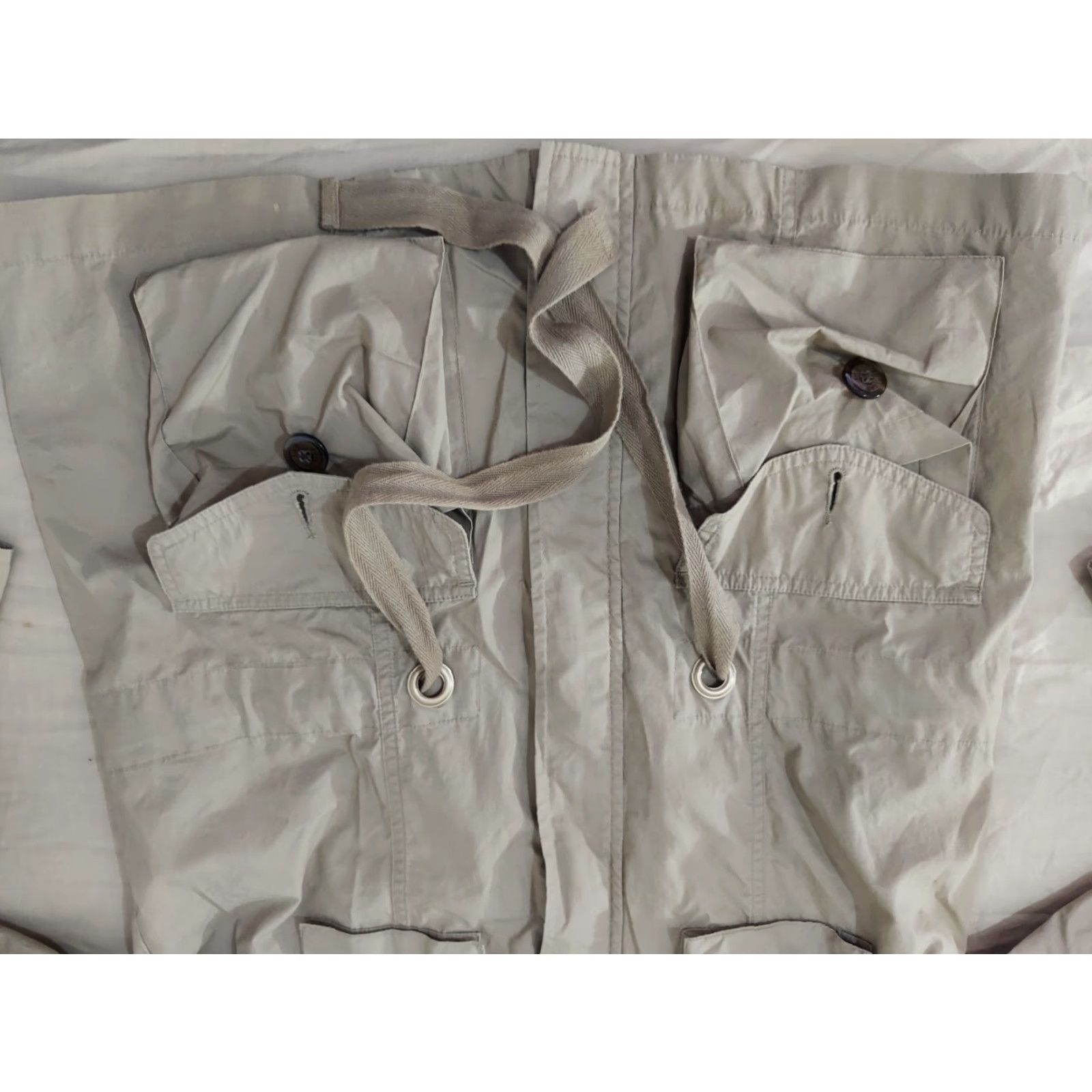 Vintage Womens Pusser's Jacket Travel M Beige Khaki Cotton Womens M Jacket Travel Beige Cotton Pusser's - Size M / US 6-8 / IT 42-44 - 3 Thumbnail