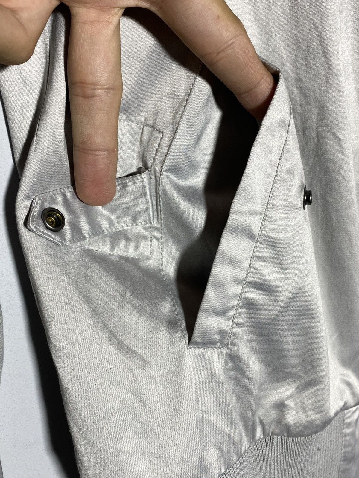 Allsaints All Saints A/W 2007 Silver Channel Bomber Jacket Size US L / EU 52-54 / 3 - 13 Thumbnail