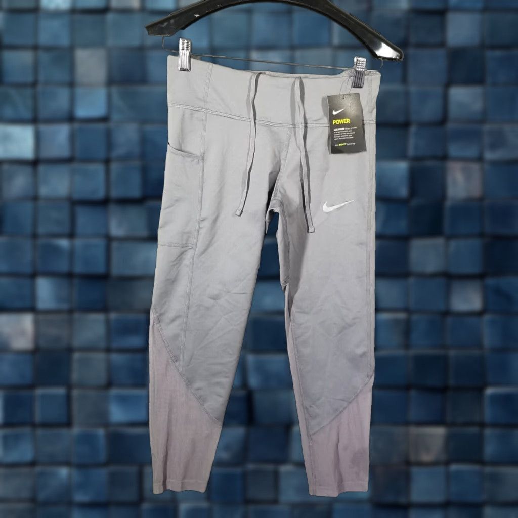 Nike Nike Legging Women's Small Power Run Cropped Gray BQ5948-056 Nike Power Running Cropped Legging Size Small Gray Size 28" / US 6 / IT 42 - 1 Thumbnail