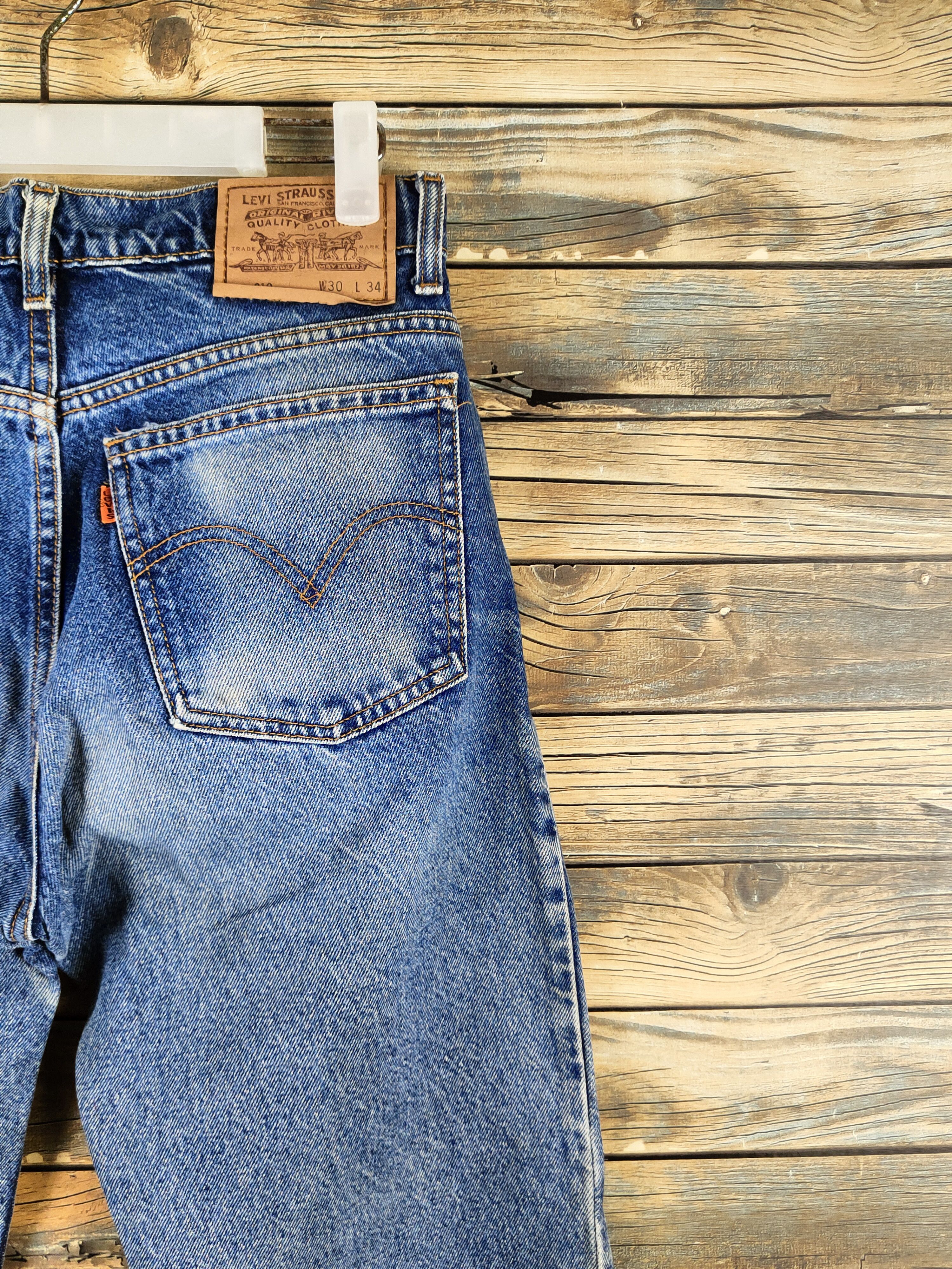 Levi's Levi's Blue Orange tab Distressed Ripped Jeans #S2838 Size US 29 - 11 Thumbnail
