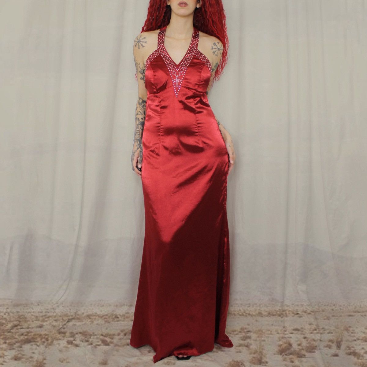 Other 🦋RED BUTTERFLY MAXI DRESS🦋 Size L / US 10 / IT 46 - 2 Thumbnail