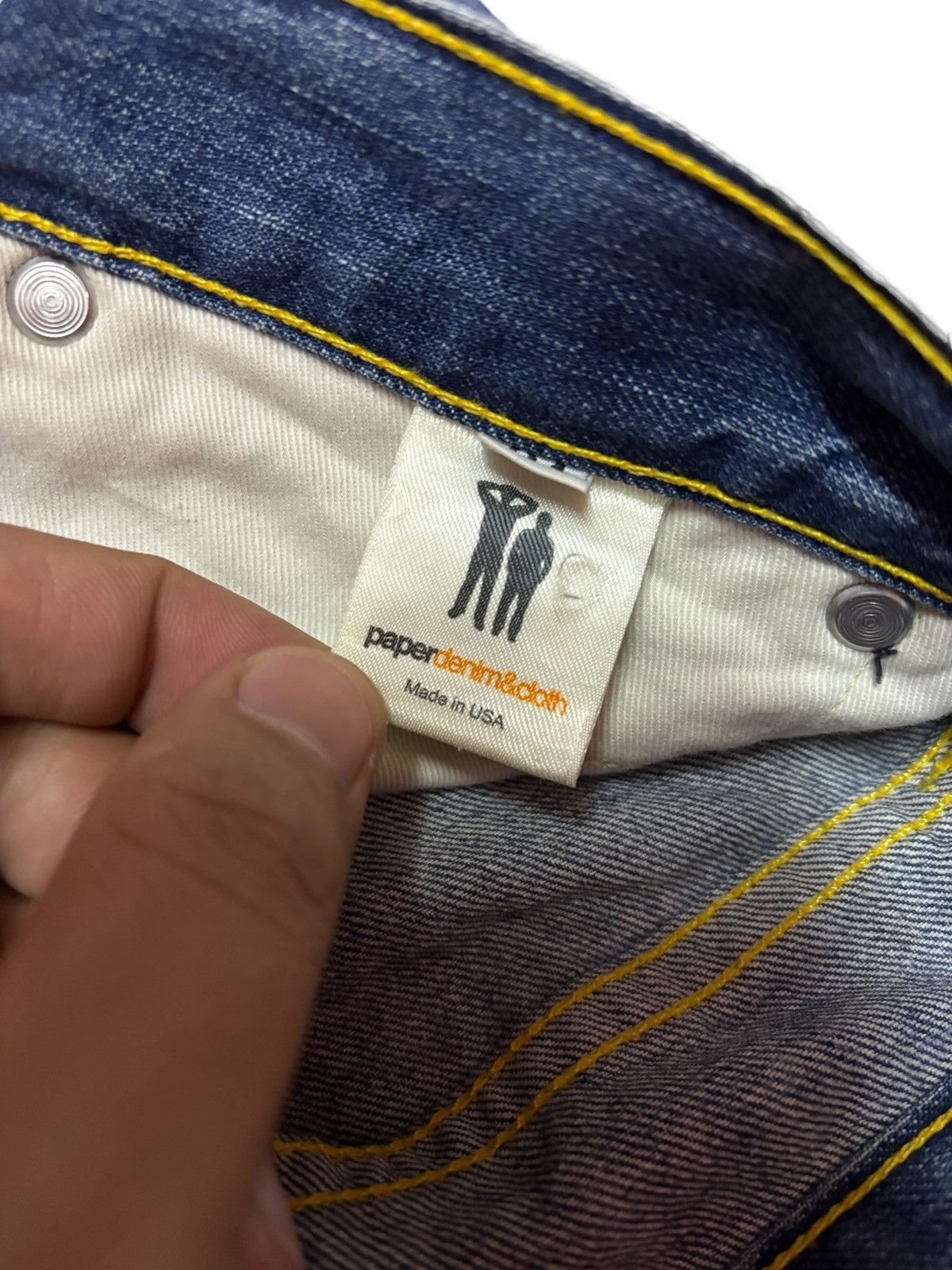 Paper Denim & Cloth Paper Denim & Cloth Strike Faded Distressed Jeans Size US 31 - 7 Thumbnail