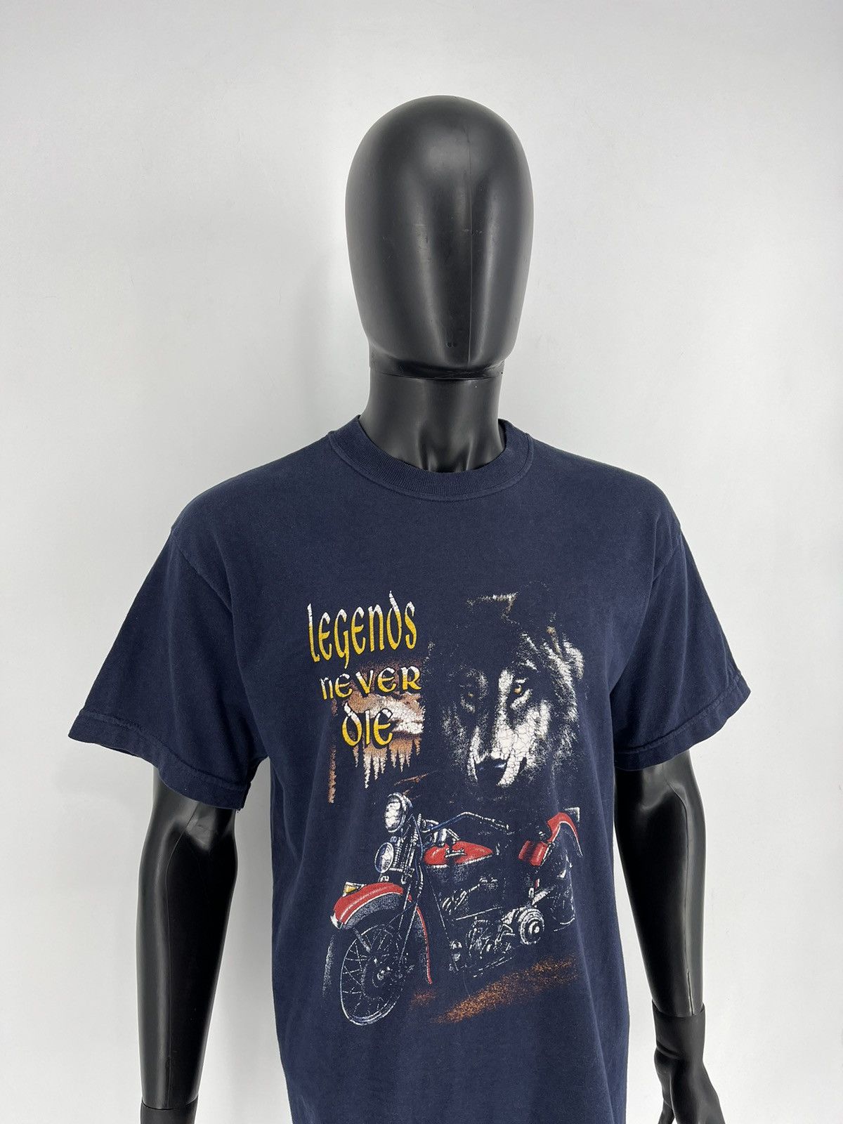 Harley Davidson × West Coast Choppers Vintage 90s Choppers "Legends Never Die" Streetwear Tshirt Size US XL / EU 56 / 4 - 3 Thumbnail