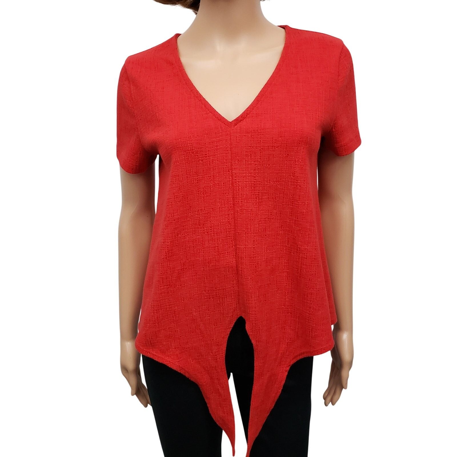 J.Crew J. Crew Tie front Textured V-neck Tee Top S Short Sleeve Size S / US 4 / IT 40 - 7 Thumbnail