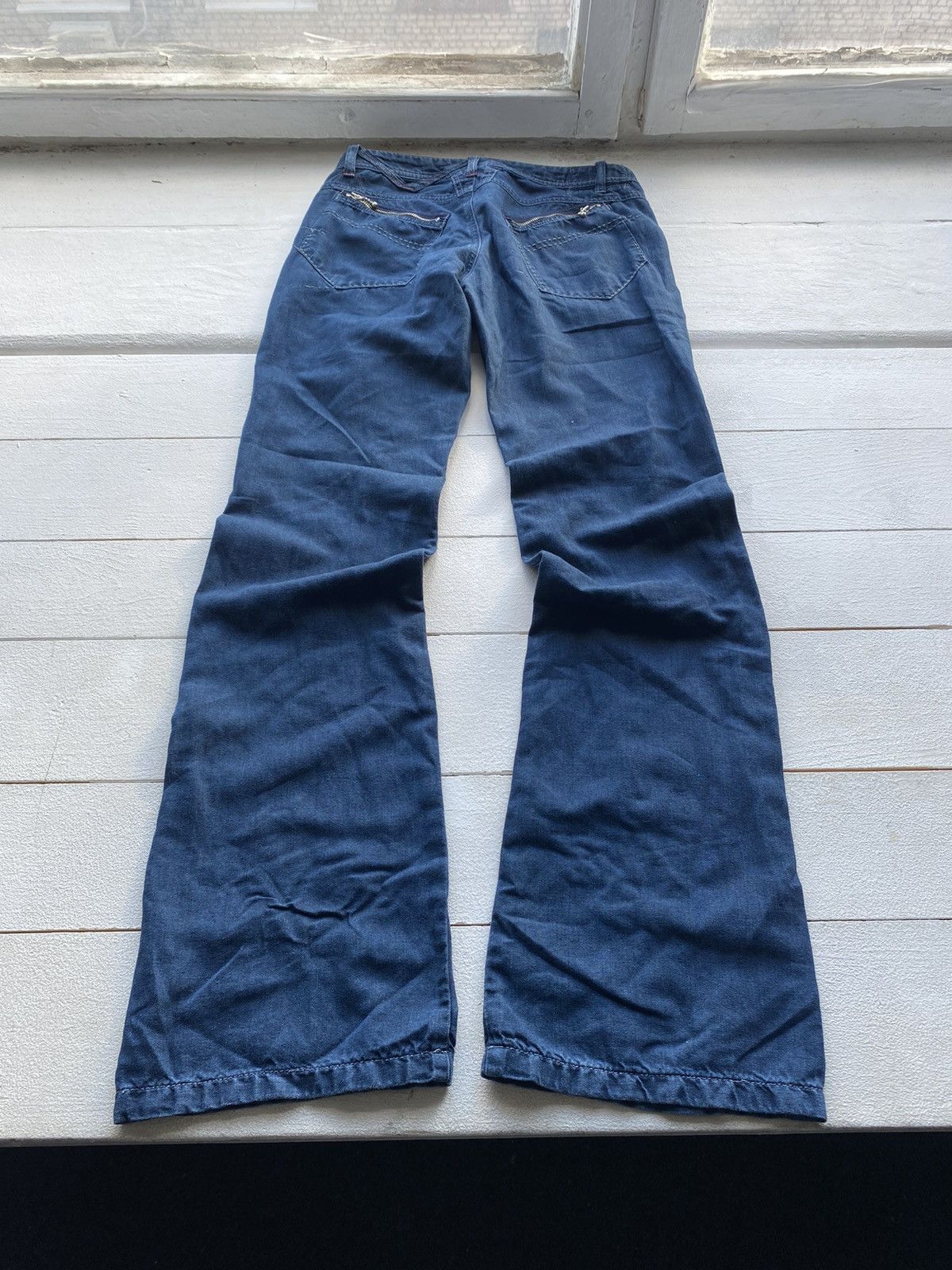 Marithe + Francois Girbaud 90s Marithe Francois Girbaud Flare Bottom Womens Jeans Size 28" / US 6 / IT 42 - 3 Thumbnail