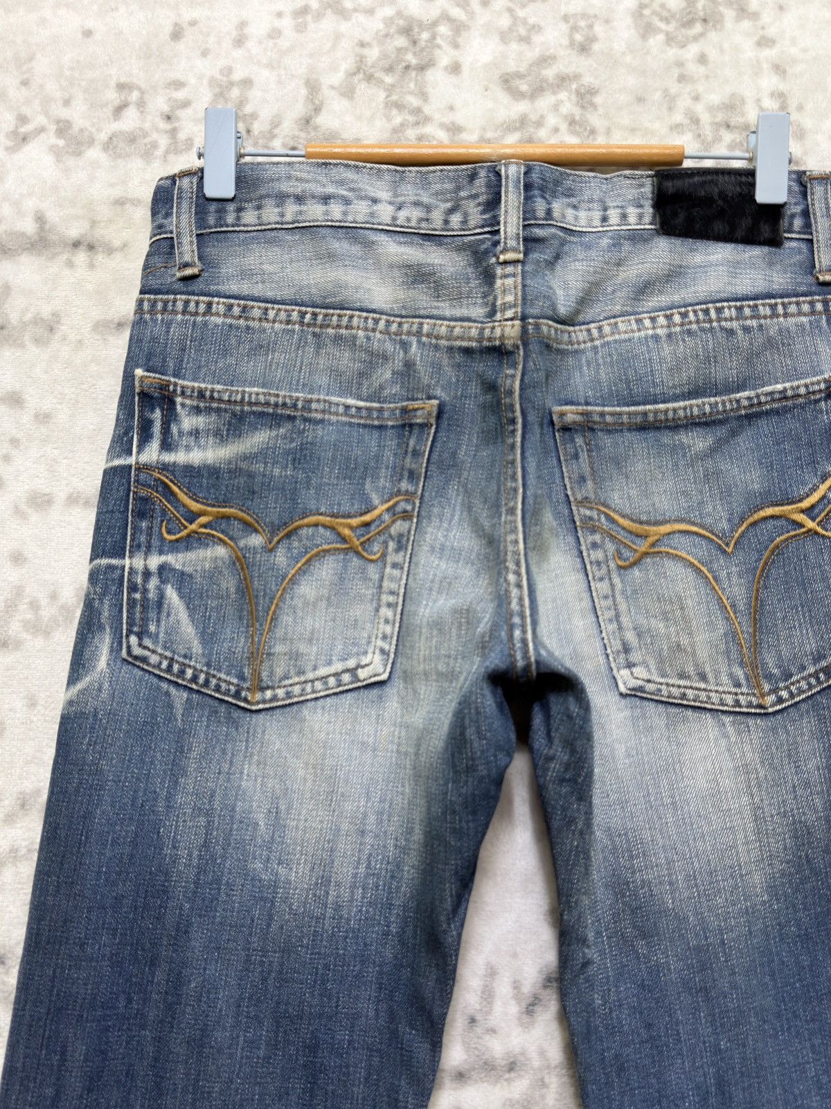If Six Was Nine Vintage Jackrose Distressed Flare Bootcut Grunge Whiskered Size US 30 / EU 46 - 10 Thumbnail