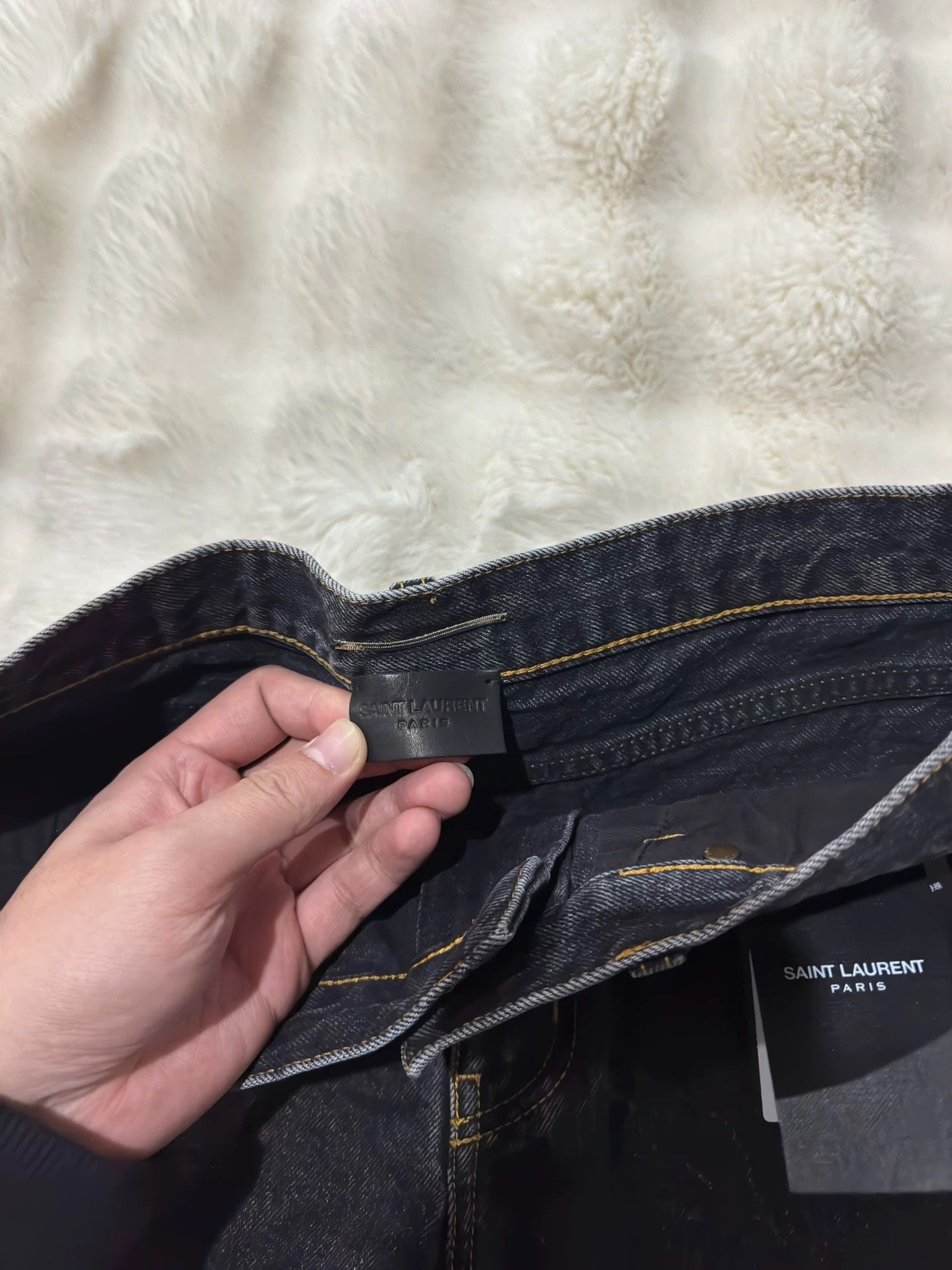 Saint Laurent Paris Saint Laurent brand new distressed denim shorts with tassels Size 31" - 7 Thumbnail