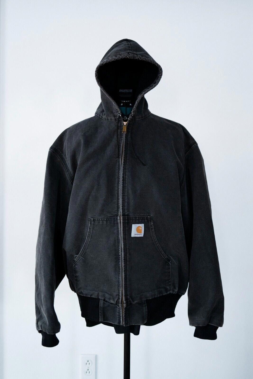 image of Vintage Carhartt Coat Union Made In Usa Sz. in Black, Men's (Size 2XL)