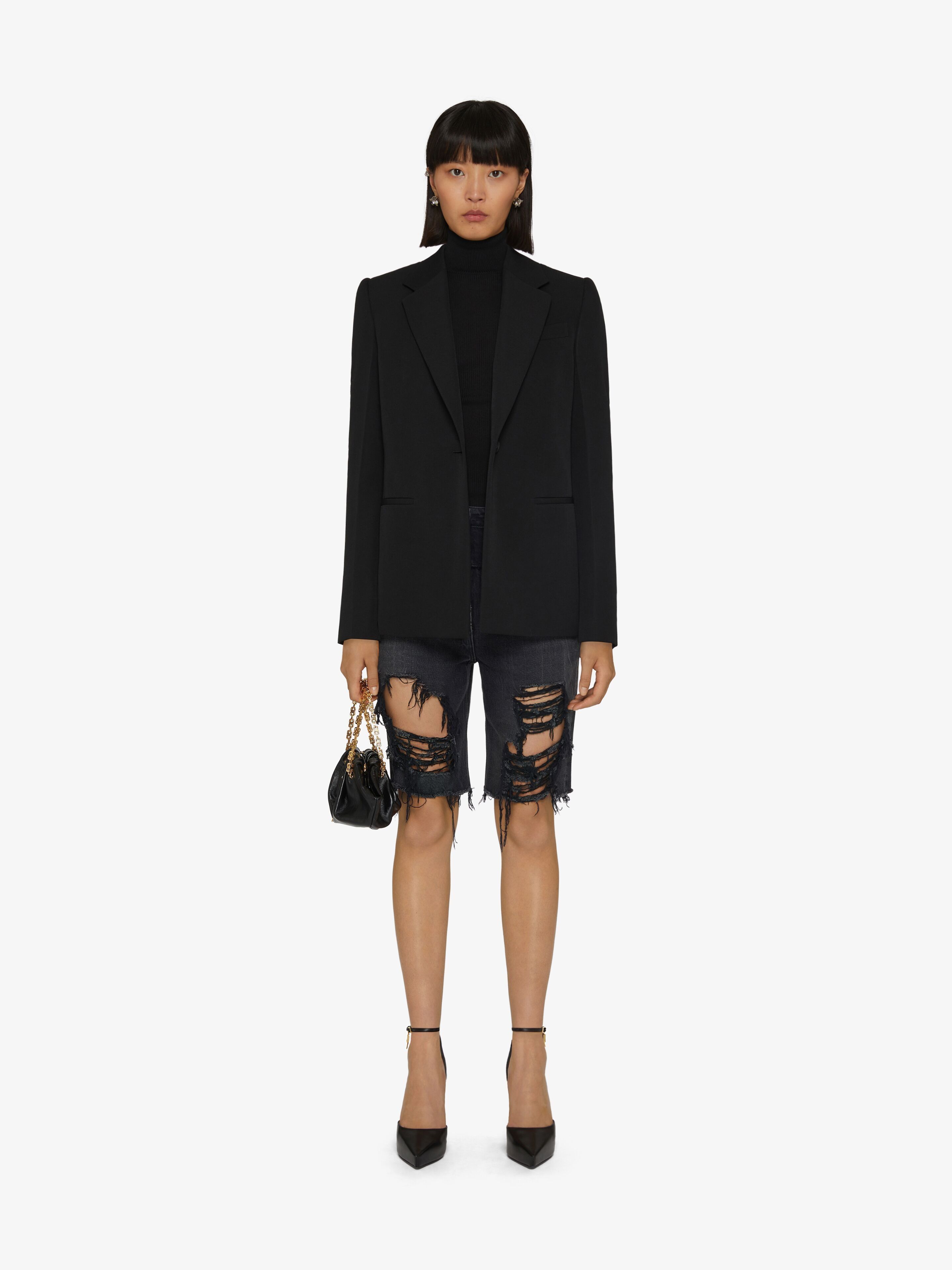 Givenchy o1y0925 Denim Short in Black Size 27" / US 4 / IT 40 - 4 Thumbnail