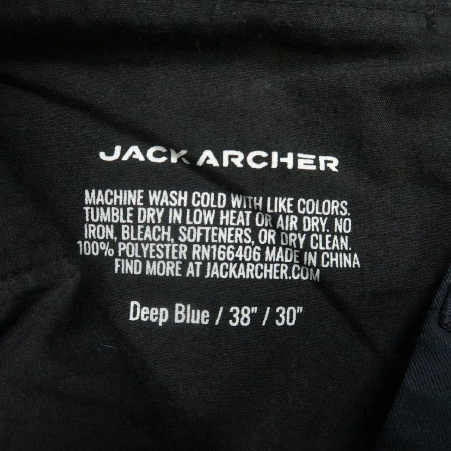 Vintage Jack Archer Pants Men 38x30 Deep Blue Tech Jetsetter Chino Trouser Travel Size US 38 / EU 54 - 3 Thumbnail