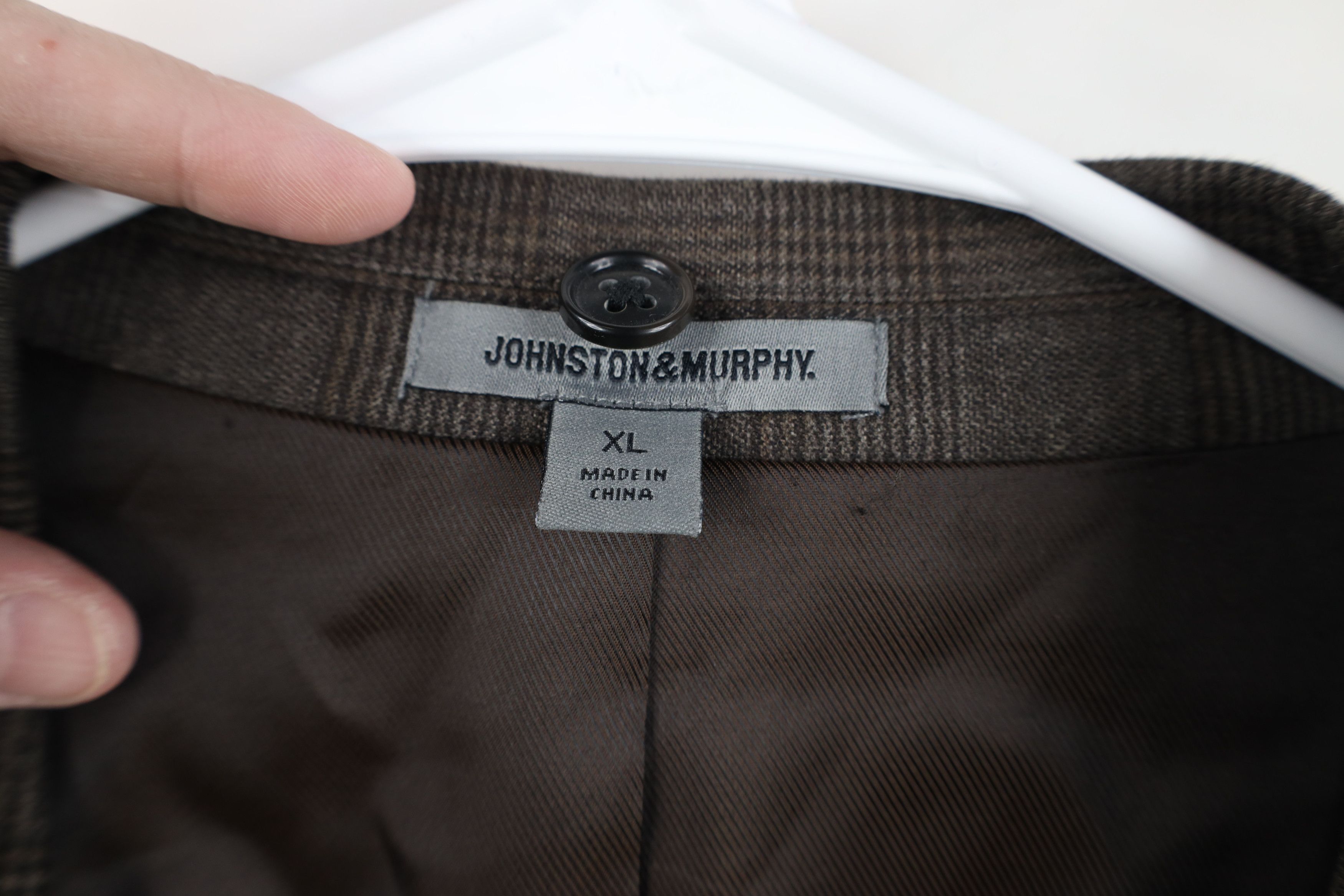 Johnston & Murphy Johnston & Murphy Suit Coat Blazer Jacket Coat Brown Plaid Size US XL / EU 56 / 4 - 9 Thumbnail