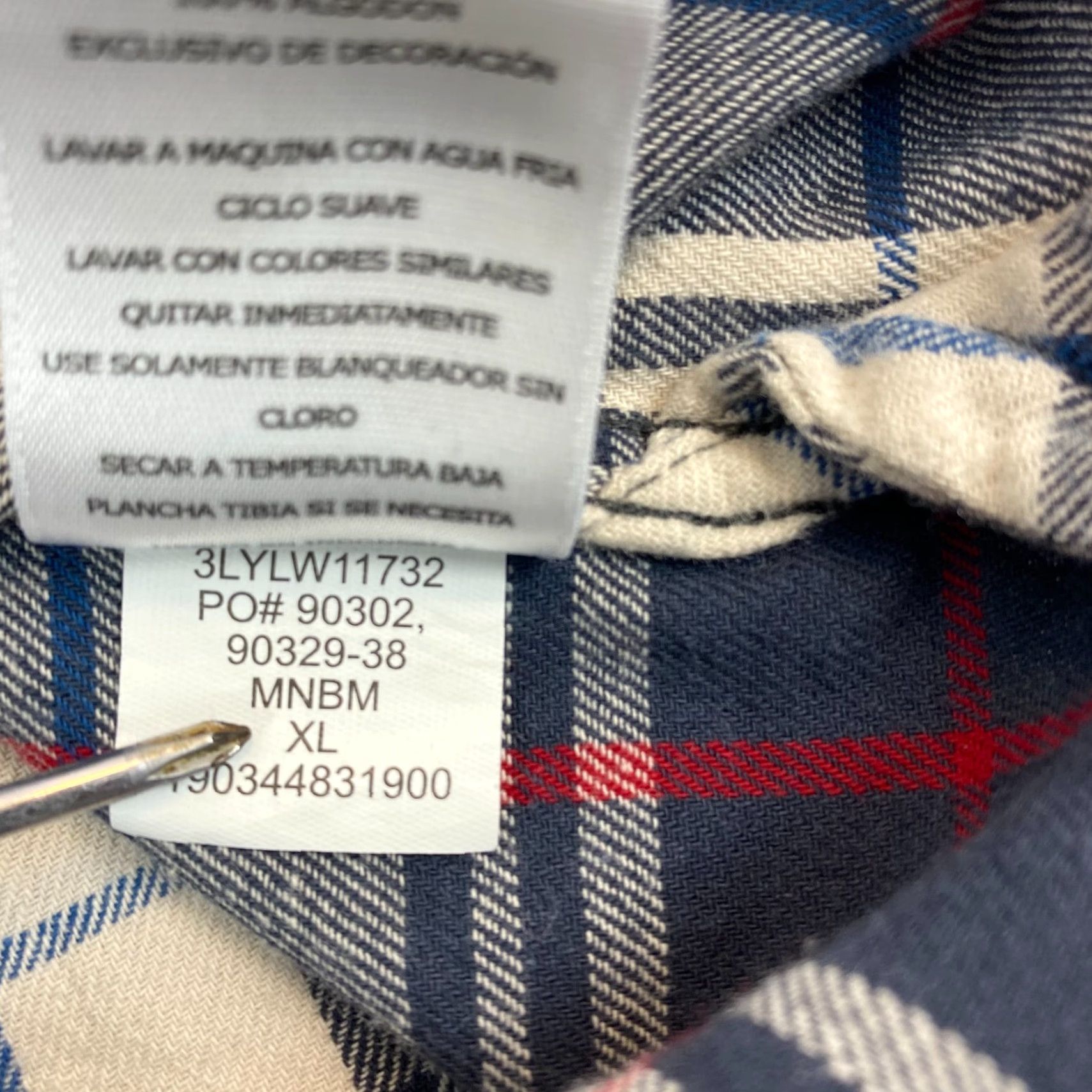 Levi's Levi's Mens Western Plaid Shirt XL Blue Button-Up Cowboy Western Shirt Size US XL / EU 56 / 4 - 6 Thumbnail