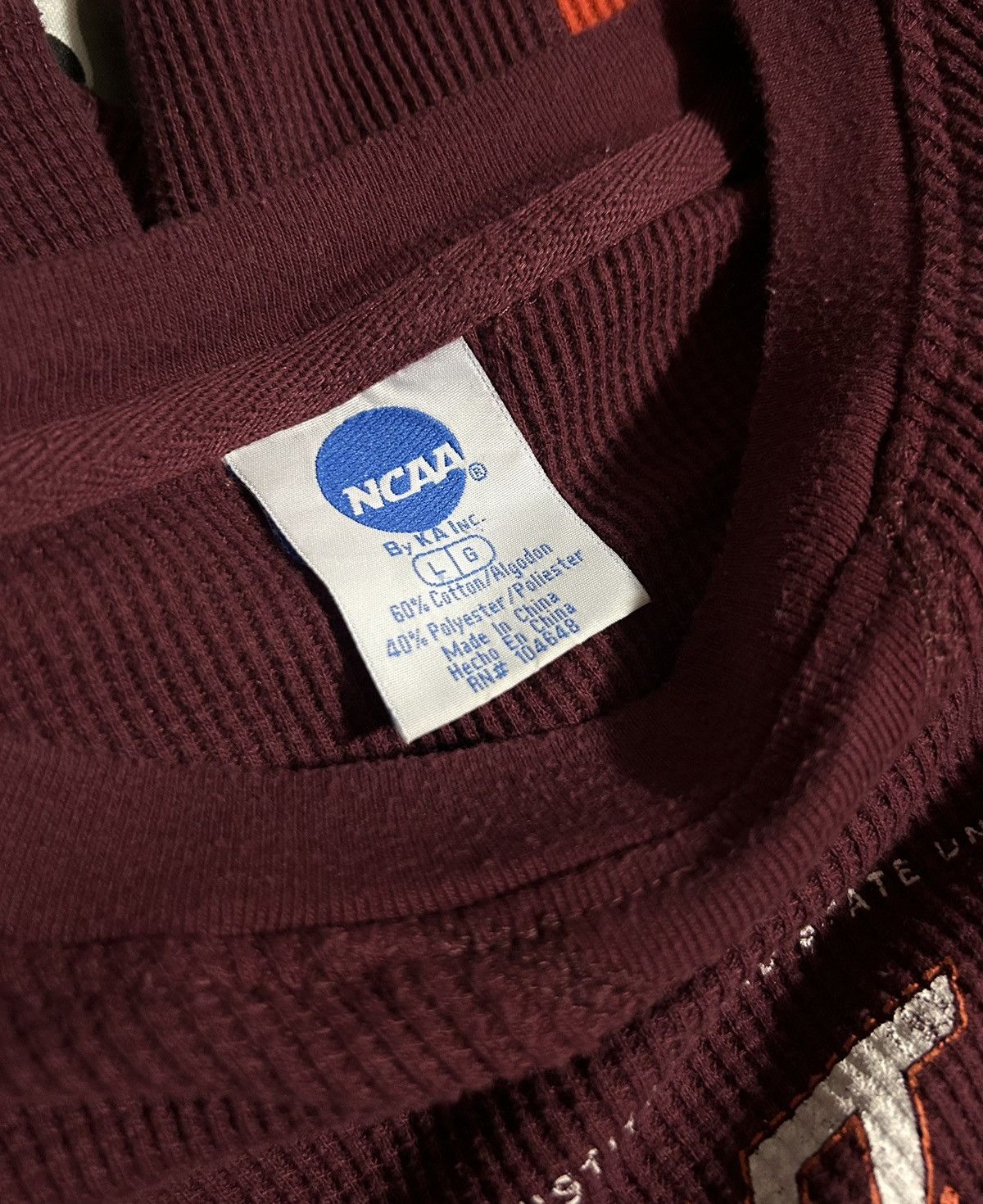NCAA Virginia Tech Burgundy Long Sleeve Size US L / EU 52-54 / 3 - 3 Thumbnail
