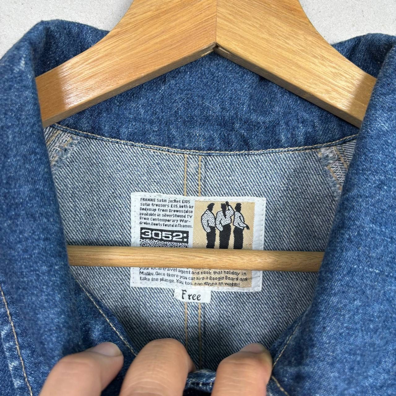 Japanese Brand Vintage Frankie 3052 Japanese Denim Flag Jacket Raglan Size US L / EU 52-54 / 3 - 9 Thumbnail