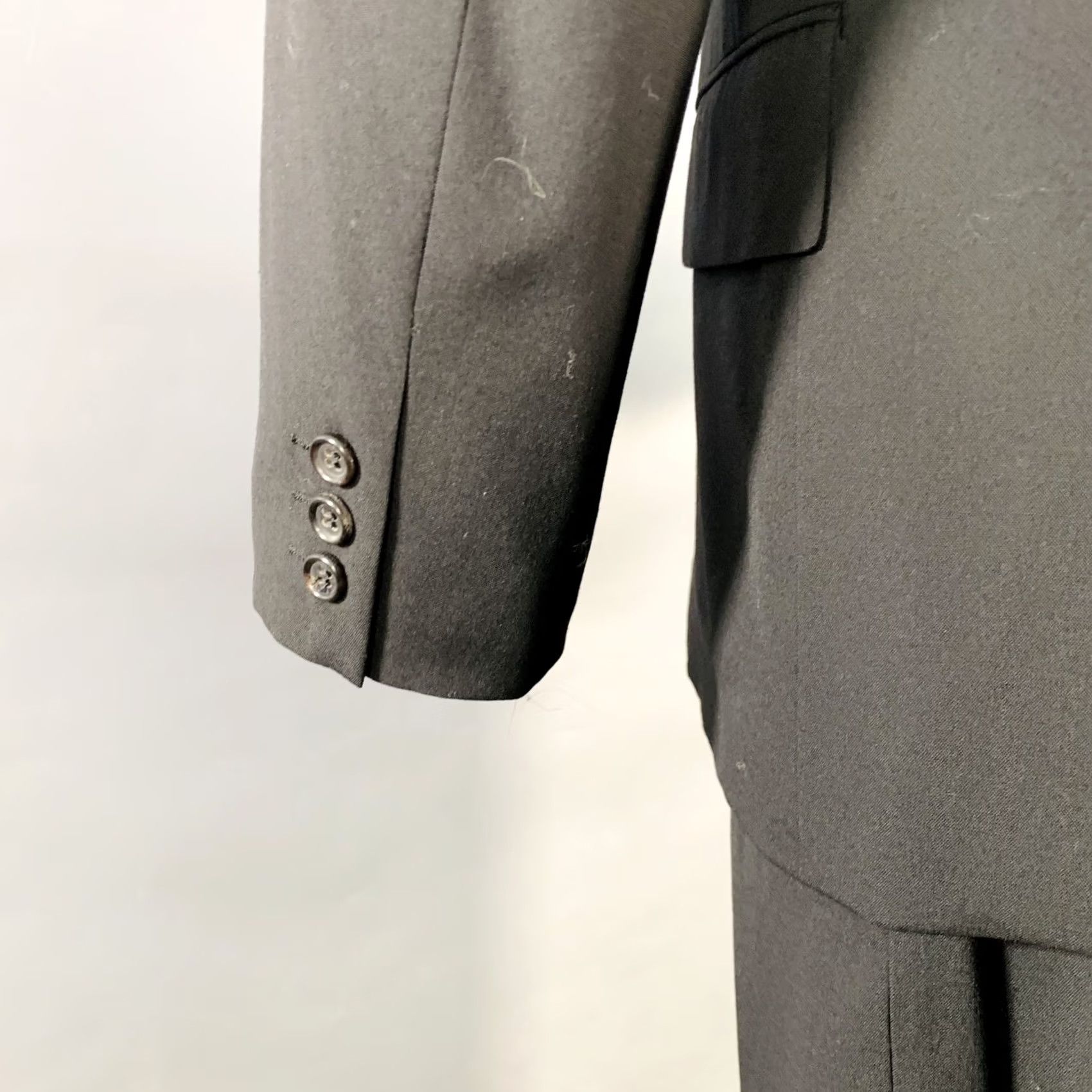 Vintage VINTAGE COMME des GARCONS HOMME PLUS Black Wool Notch Lapel Suit S Adult Mens Black Wool Notch Lapel Suit Size 36R - 6 Thumbnail