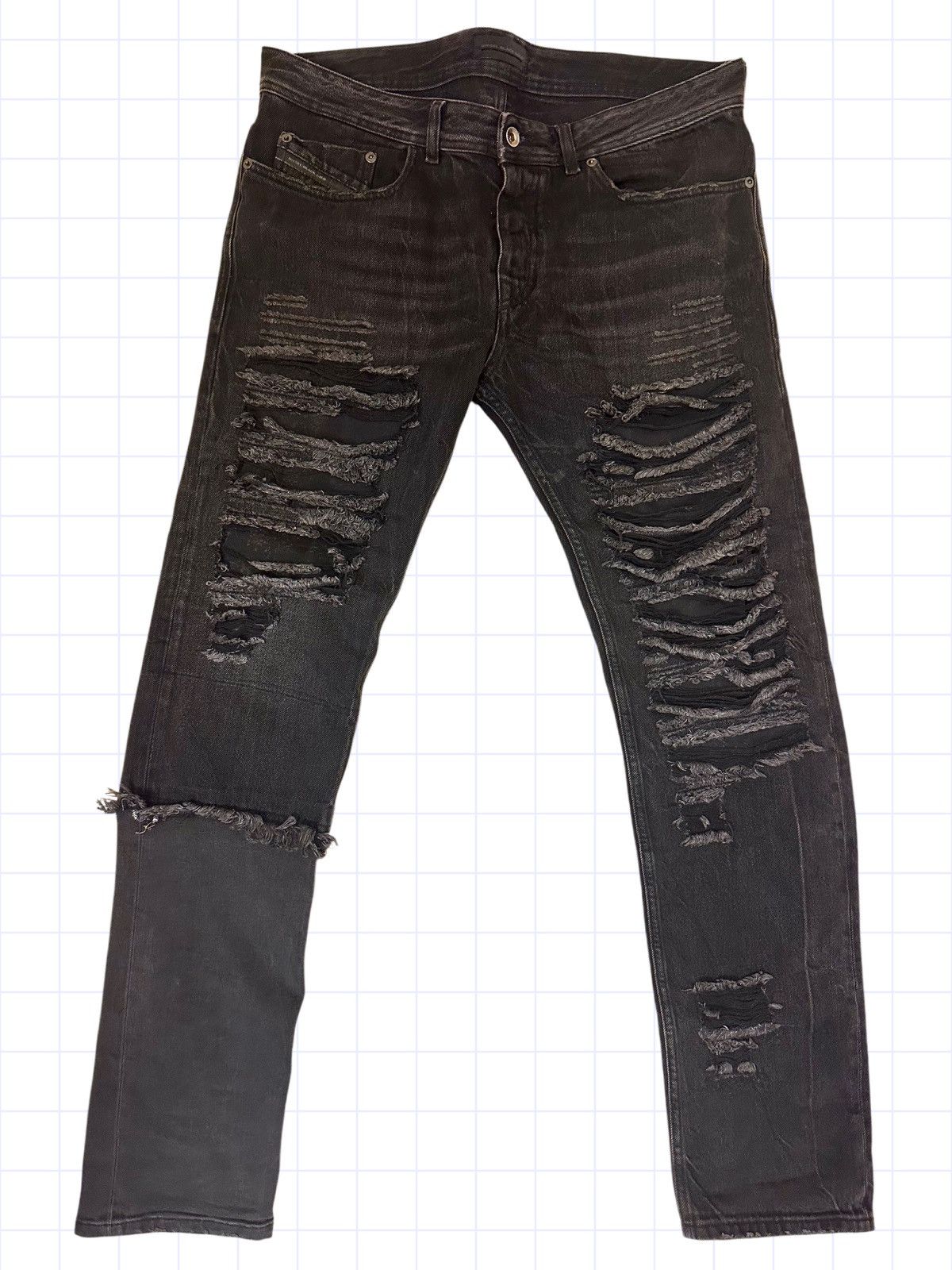 Diesel Black Gold Diesel Black Gold 32 Distressed Slim Skinny Black Denim Size US 32 / EU 48 - 2 Thumbnail