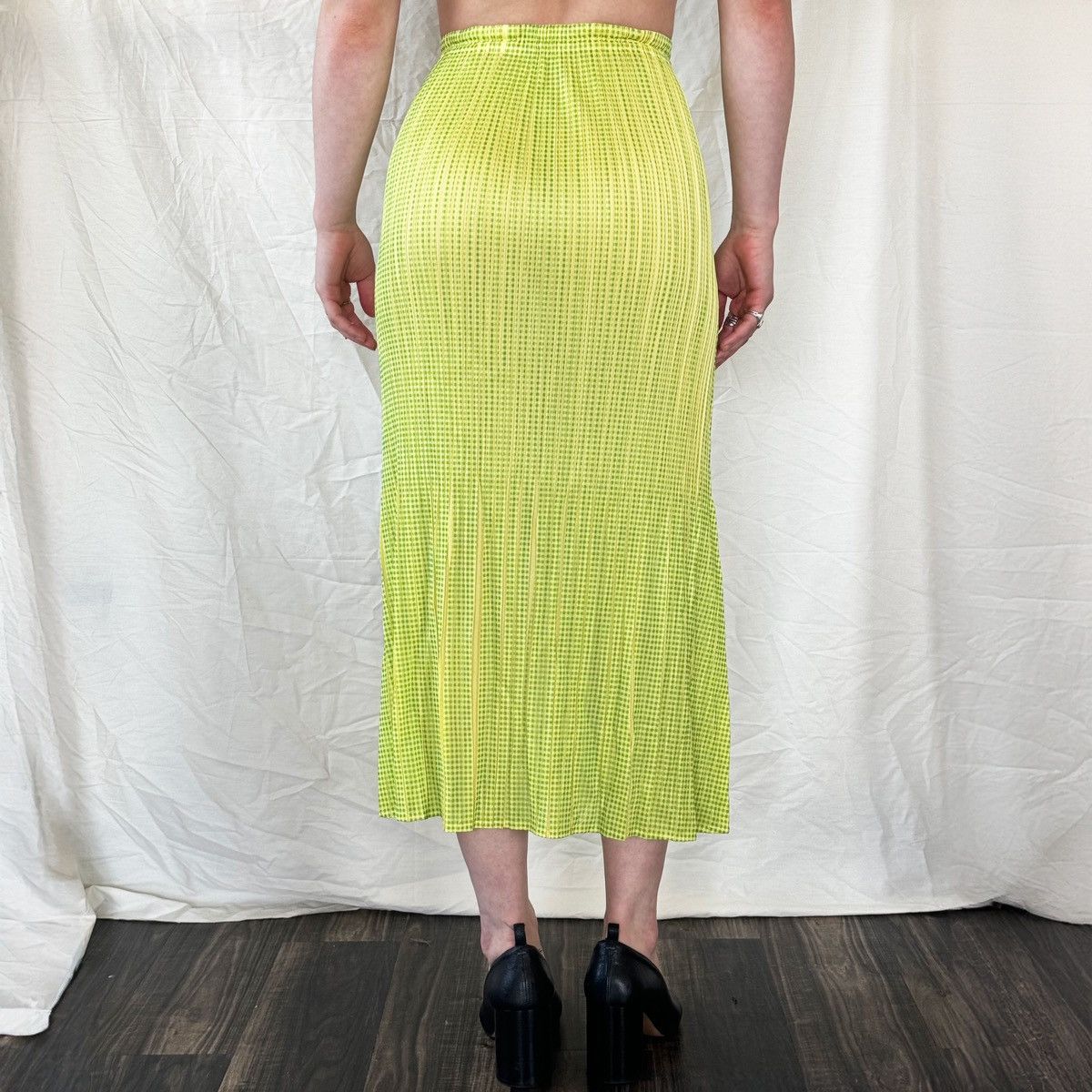 Issey Miyake × Pleats Please Issey Miyake Pleats Please Gingham Midi Skirt Size 28" / US 6 / IT 42 - 4 Thumbnail