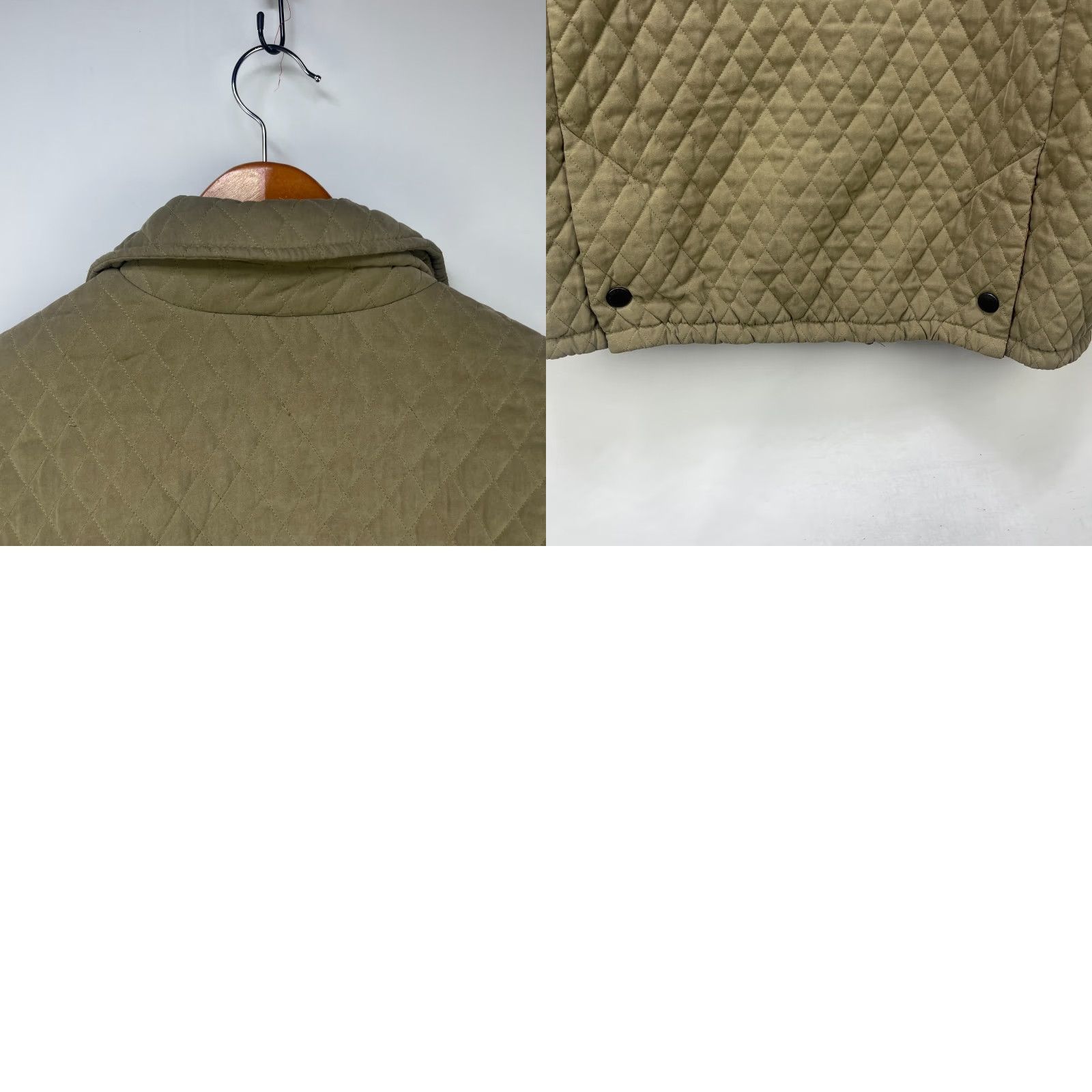 Barbour VINTAGE Barbour Jacket Womens 12 Quilted Tailored Beige Polyamide Outer Shell 12 Size XL / US 12-14 / IT 48-50 - 9 Thumbnail