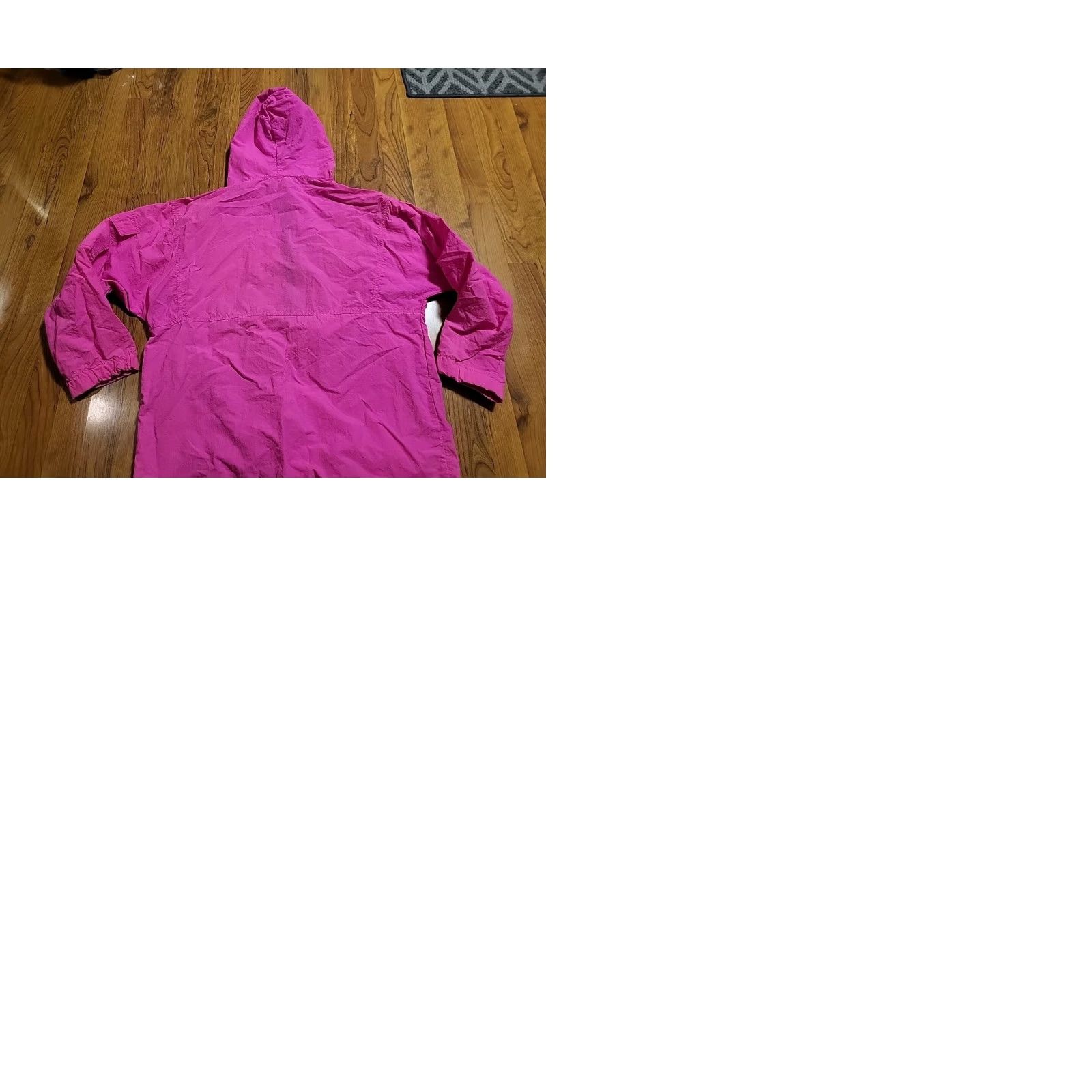 Vintage VINTAGE Brass Plum Windbreaker Pink Nylon Hooded XL 46"x28" Cinch Waist 1990s Womens Size XL / US 12-14 / IT 48-50 - 9 Thumbnail