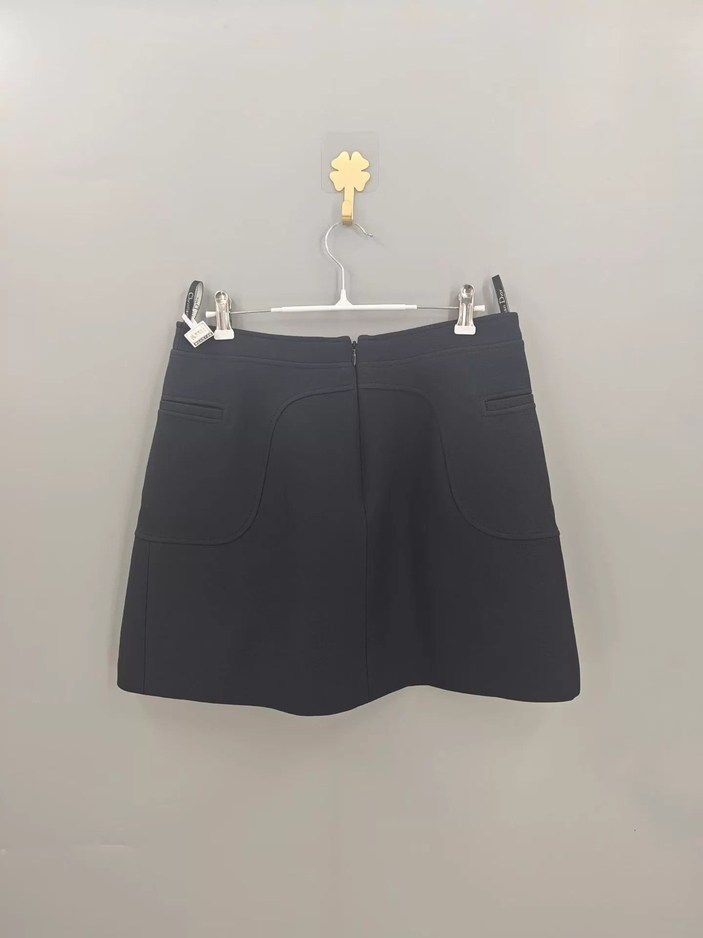 Dior Dior Silk Wool Black CD Buckle Short Skirt Size 27" / US 4 / IT 40 - 2 Thumbnail
