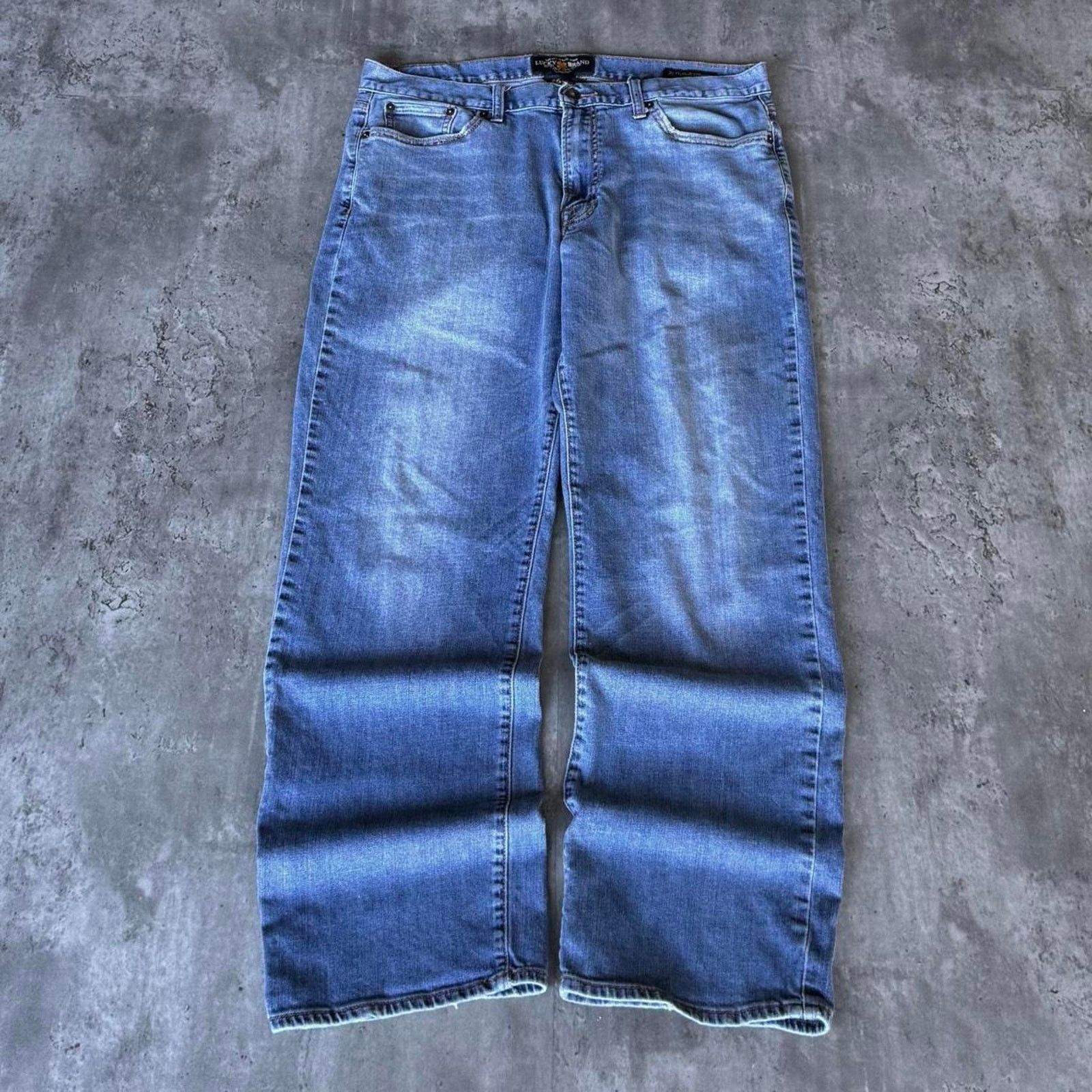 Japanese Brand × Lucky Brand × Vintage Vintage Y2K Lucky Brand Essential Baggy Denim Jeans Size US 36 / EU 52 - 1 Thumbnail