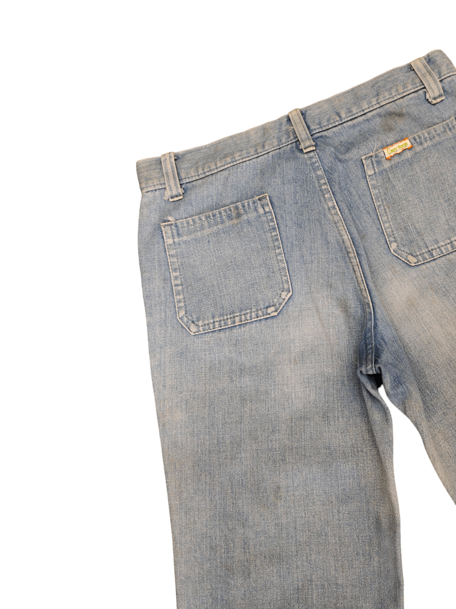If Six Was Nine Flare Jeans Dirty Dusty Bell Bottom Boot Cut Y2k Goa Size US 27 - 16 Thumbnail