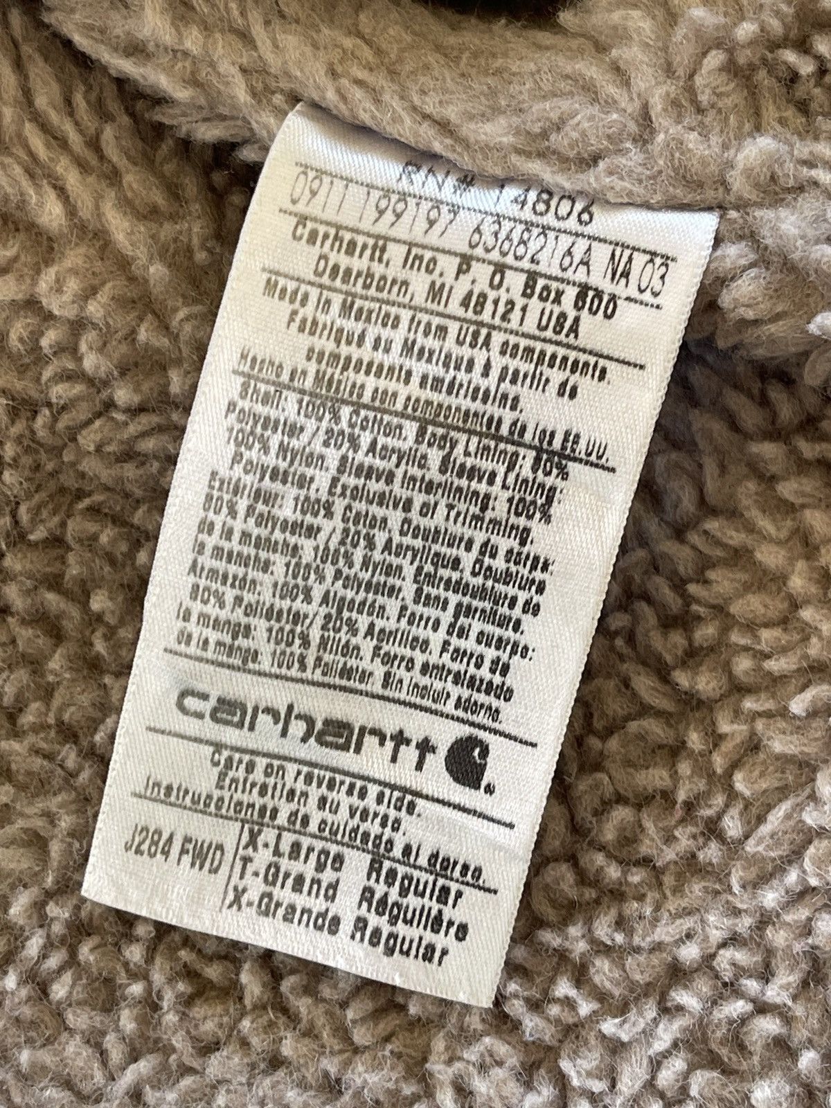 Carhartt Carhartt J284 FWD Sherpa Sandstone Multipocket Hooded Size US XL / EU 56 / 4 - 15 Thumbnail