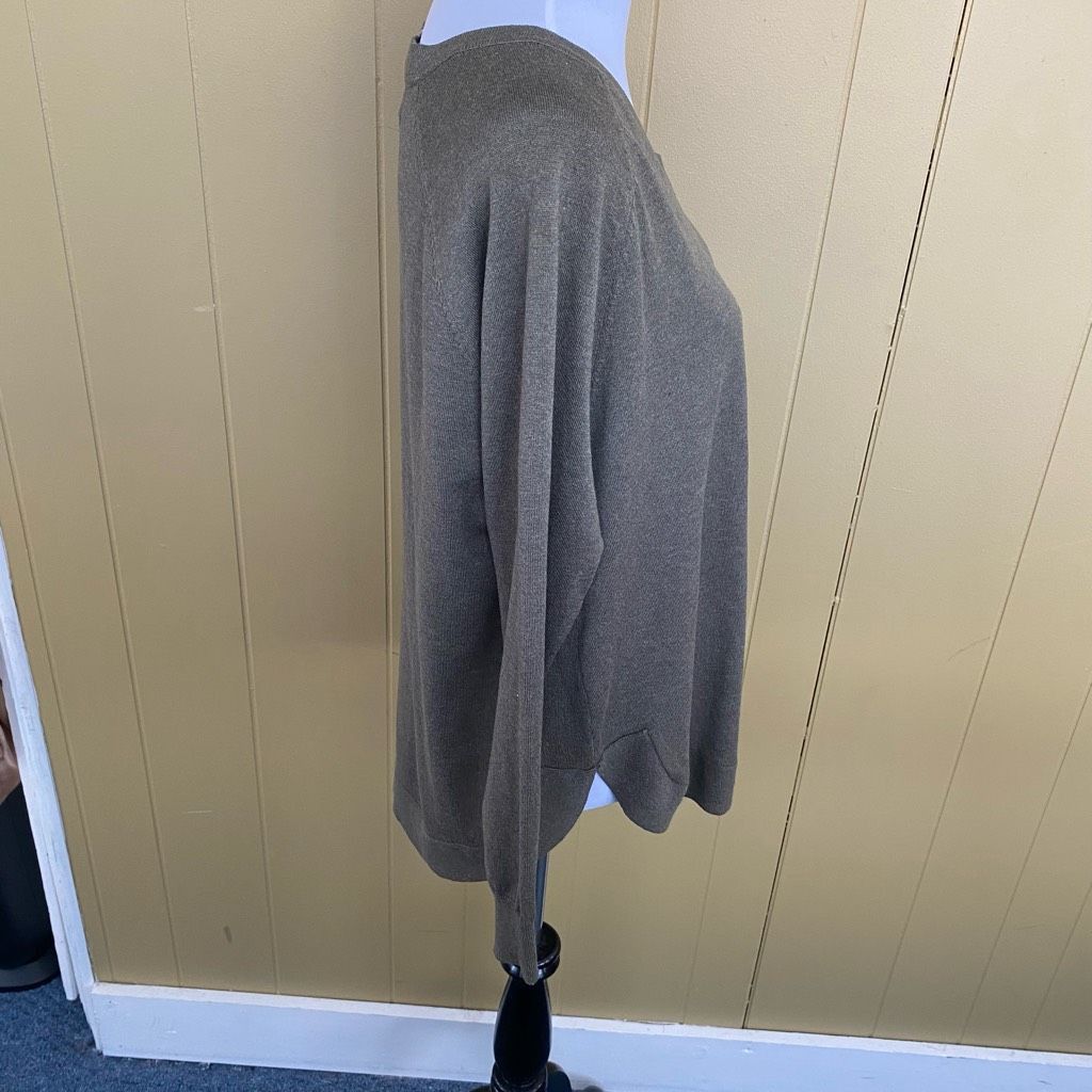 Other Survival women L V-cut Longsleeve sweater w/side slits olive Size L / US 10 / IT 46 - 6 Thumbnail