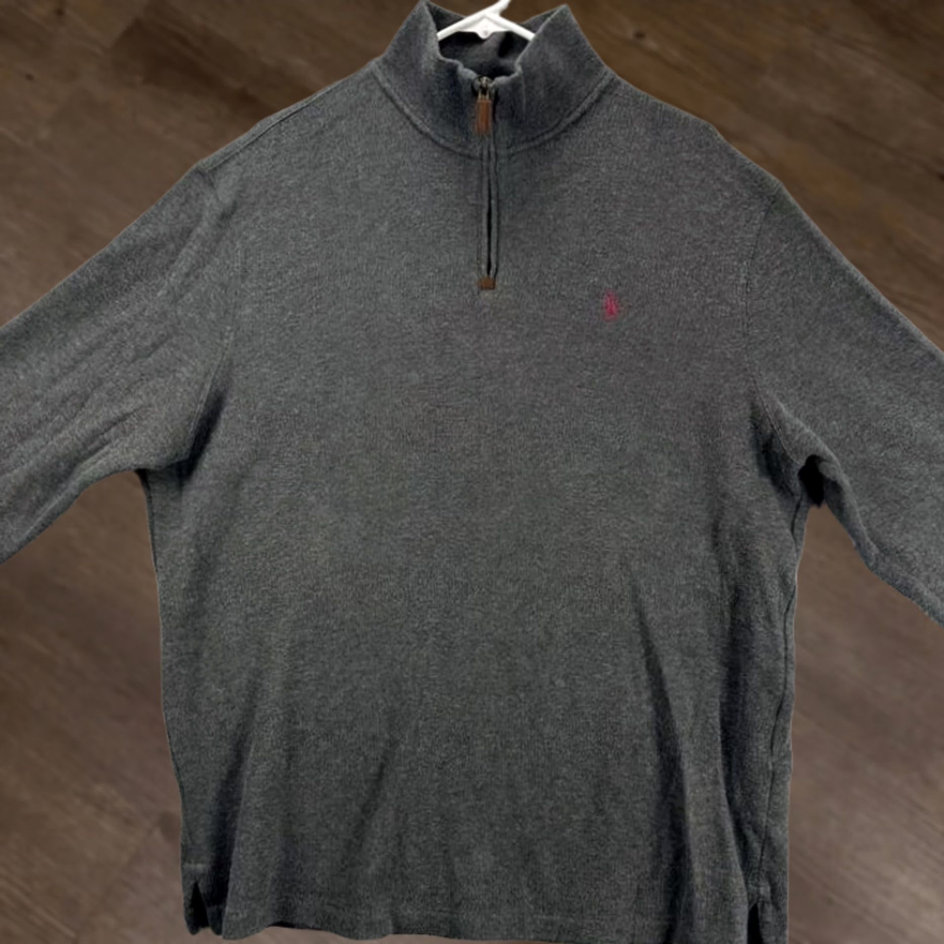 Polo Ralph Lauren Polo Ralph Lauren Pullover Sweater Adult XL Dark Grey Pony Thick Quarter Zip Men Size US XL / EU 56 / 4 - 1 Thumbnail