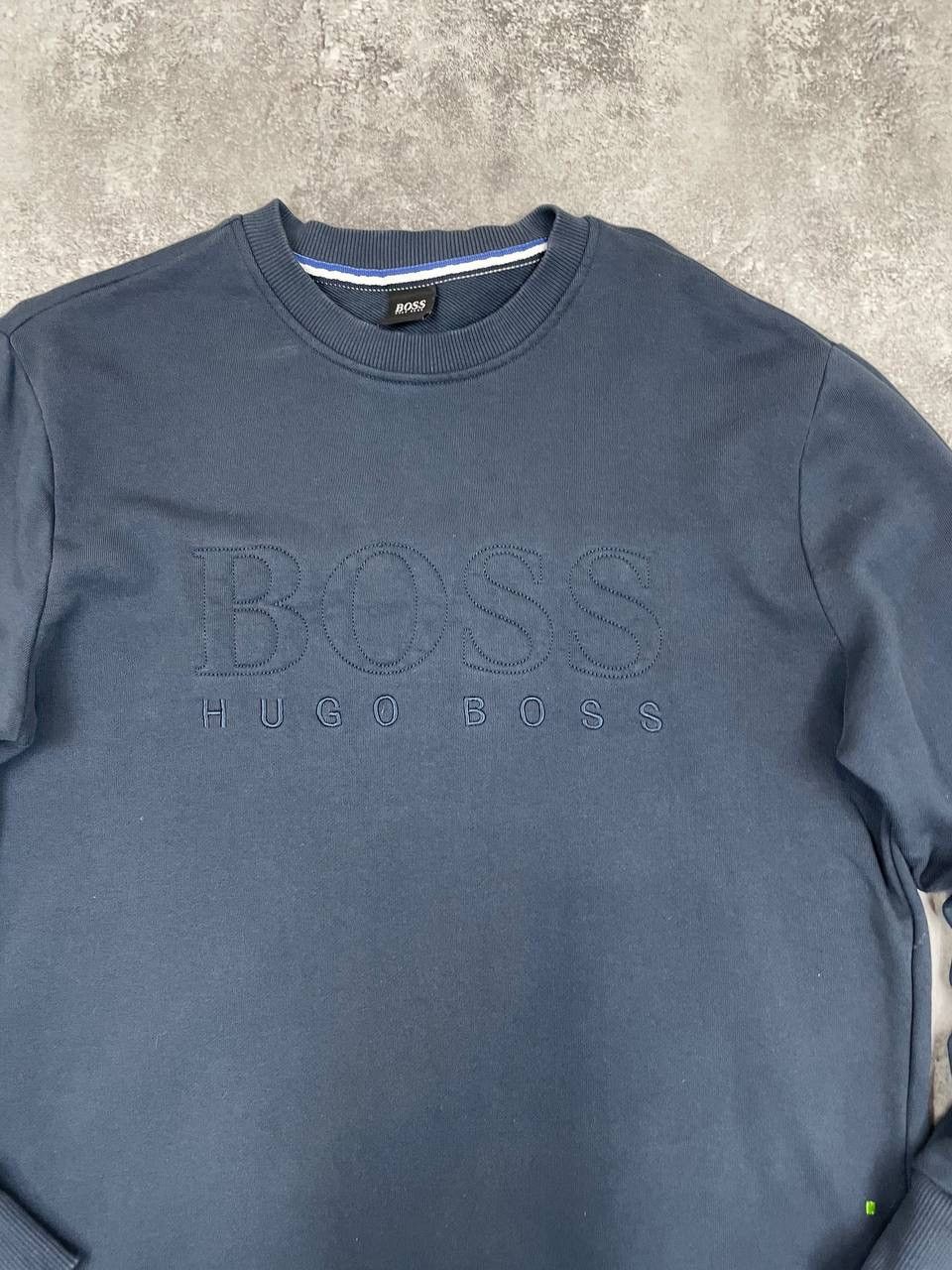Hugo Boss Hugo Boss Men Cotton Sweatshirt Crewneck Navy Grey Size L Size US L / EU 52-54 / 3 - 2 Thumbnail